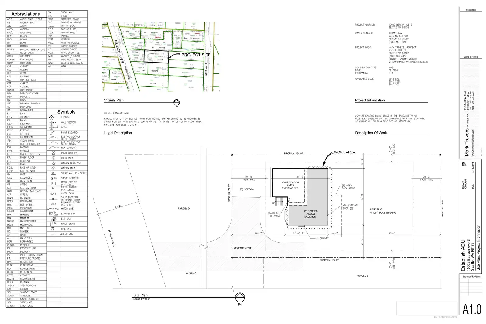 Site plan for 10002 Beacon Ave S