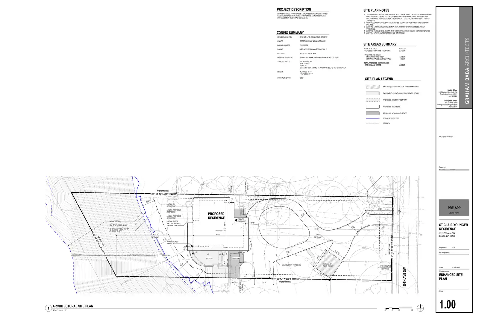 Site plan for 6313 50th Ave SW