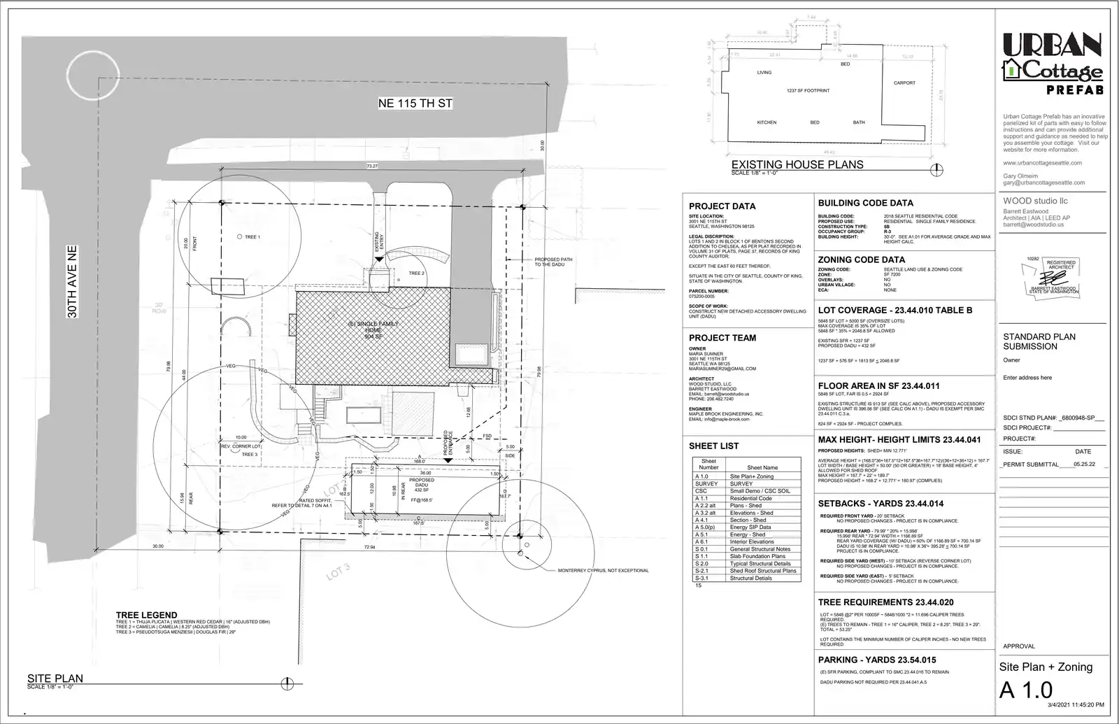 Site plan for 3001 NE 115th St