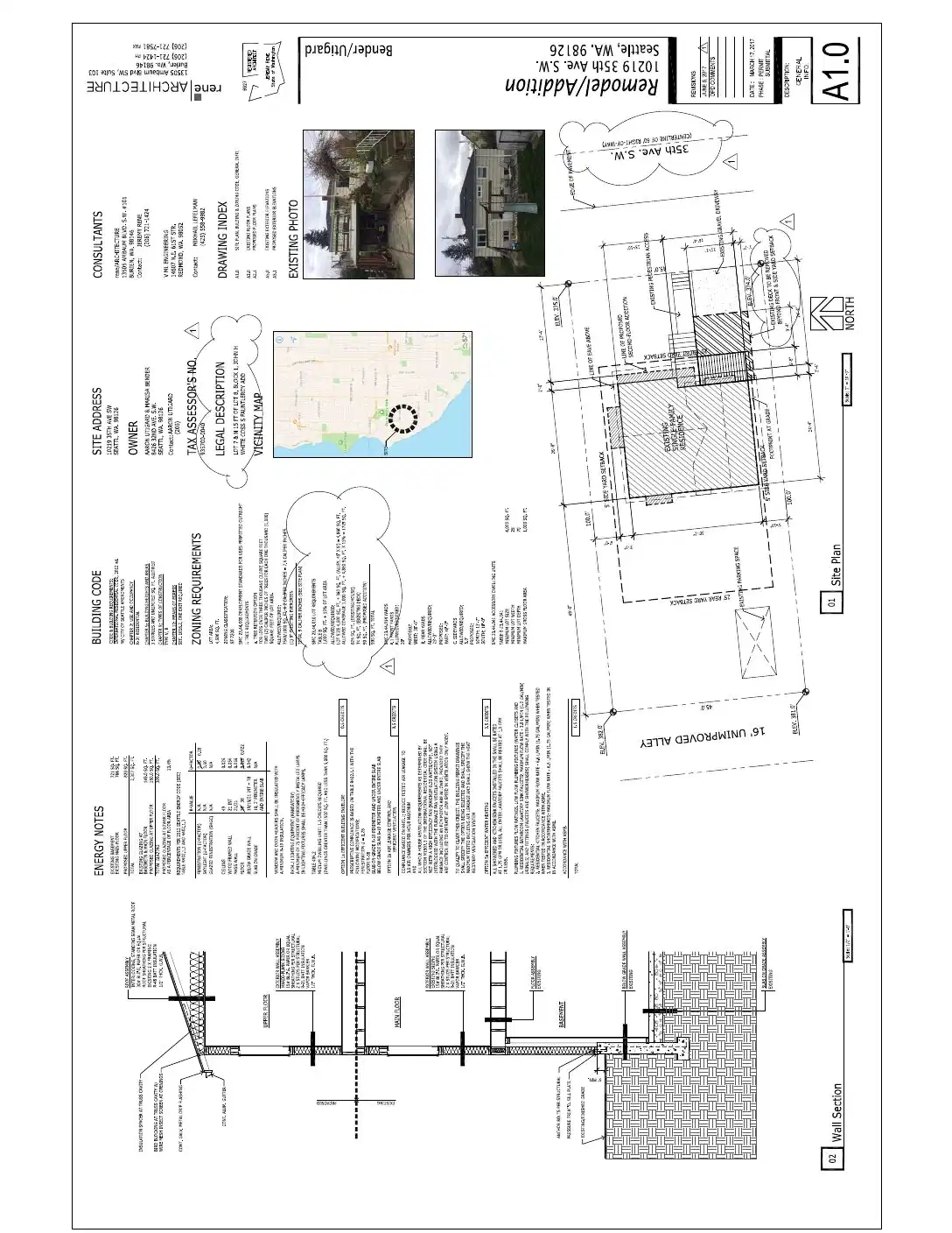 Site plan for 10219 35th Ave SW