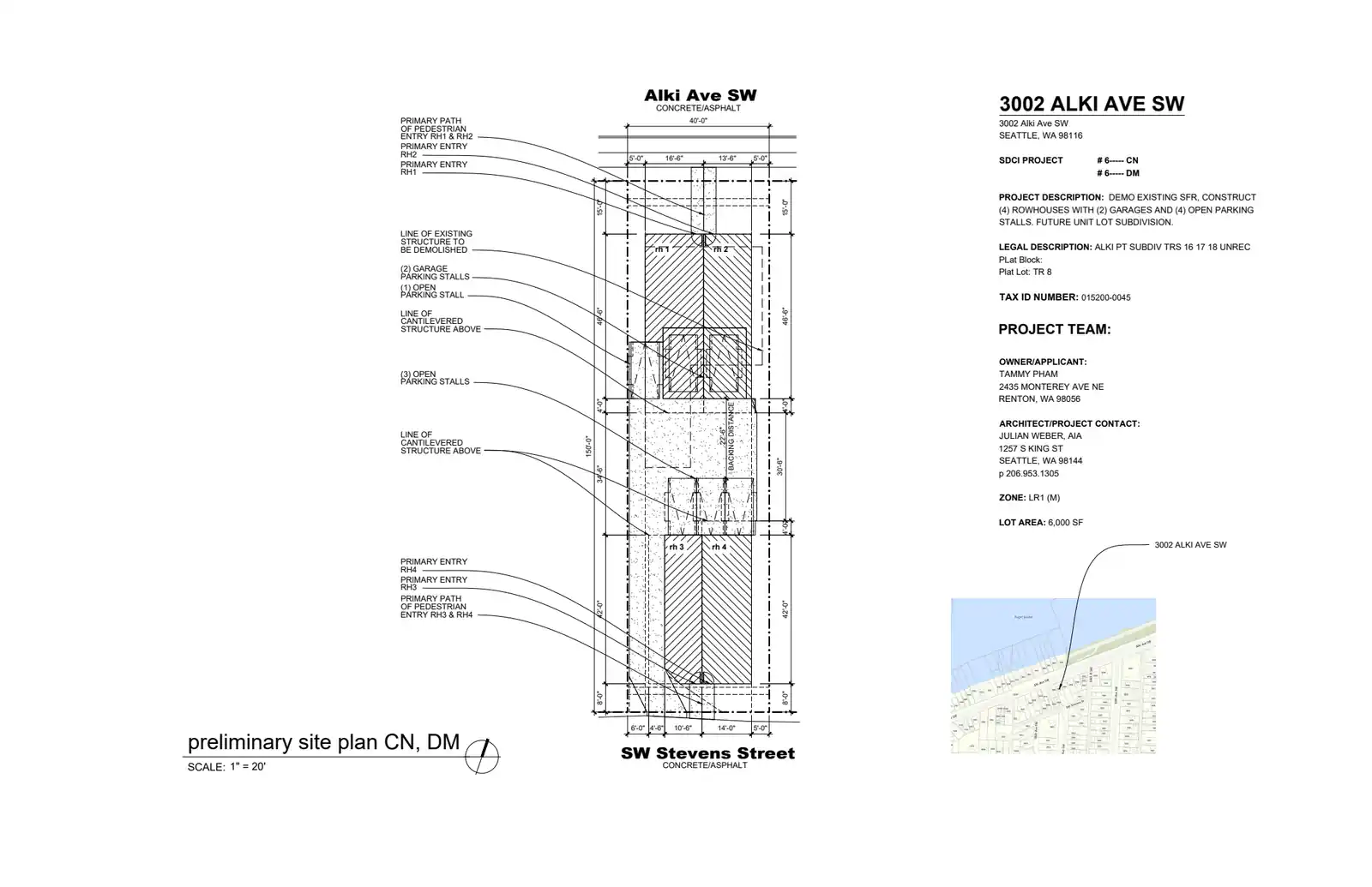 Site plan for 3002 Alki Ave SW