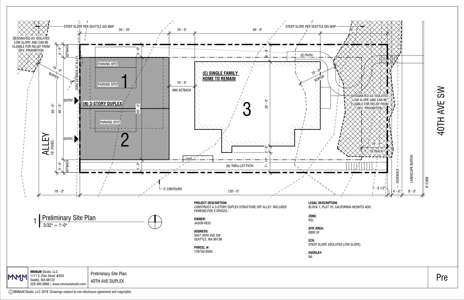 Site plan for 5047 40th Ave SW