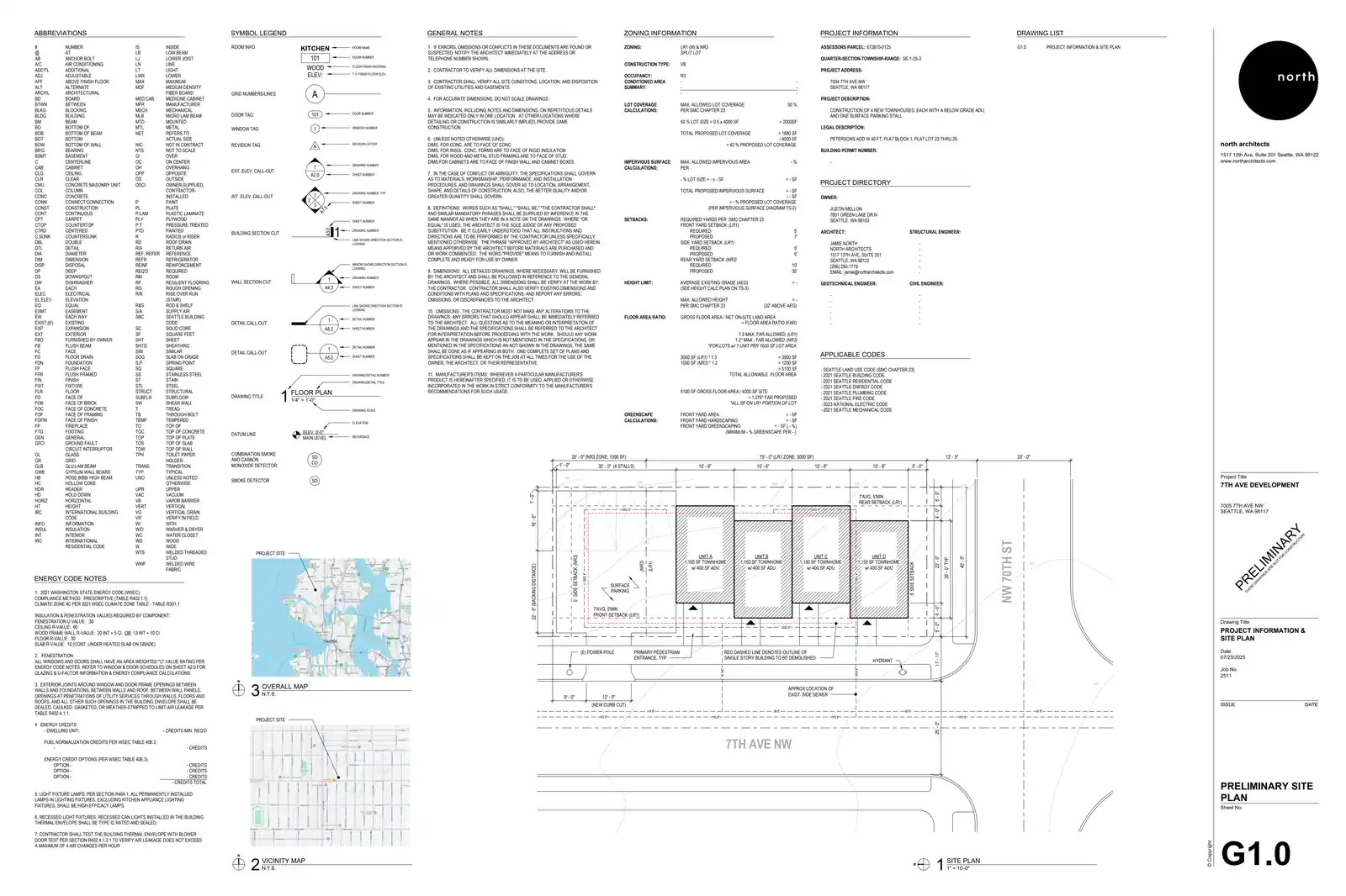Site plan for 7004 7th Ave NW