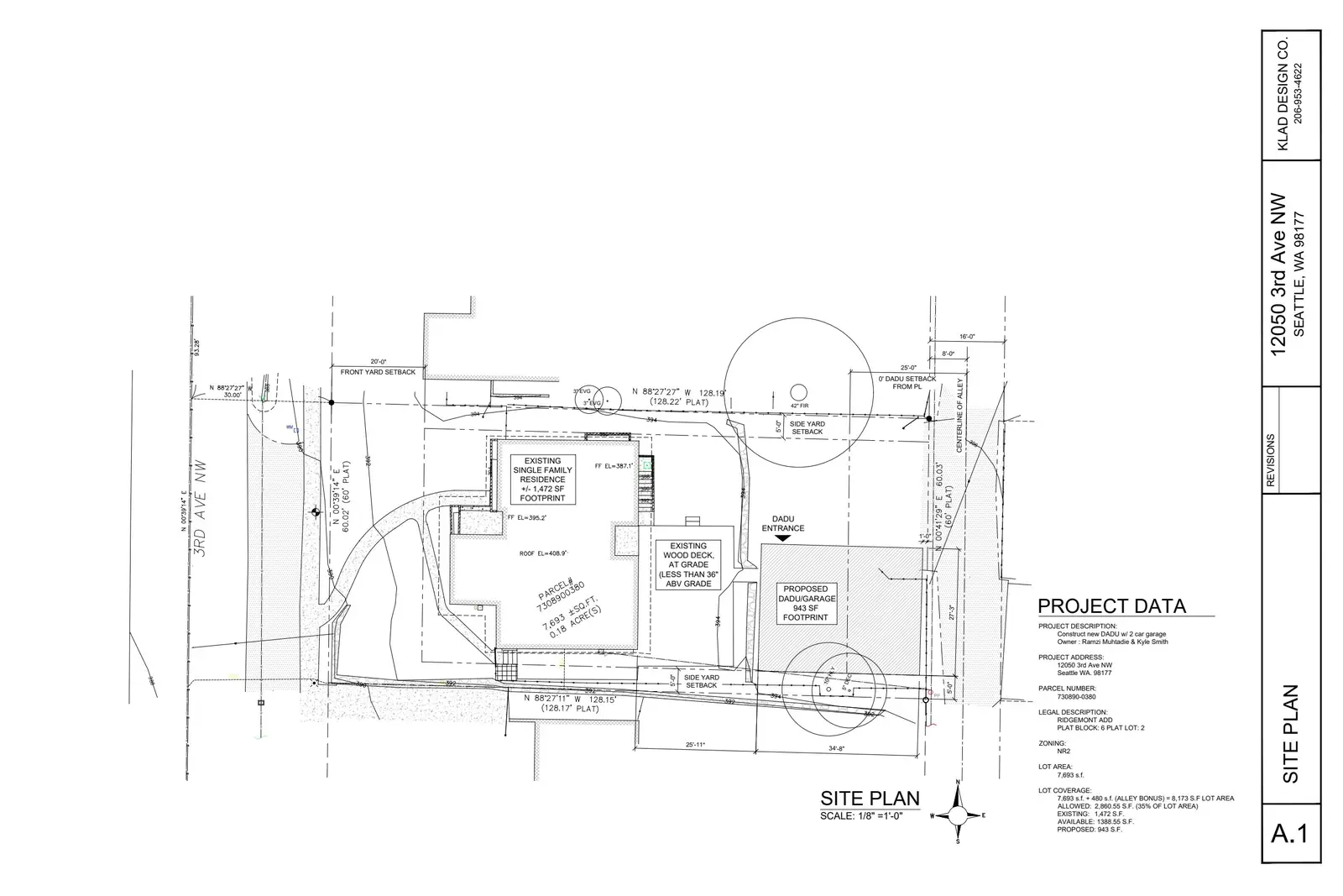 Site plan for 12052 3rd Ave NW