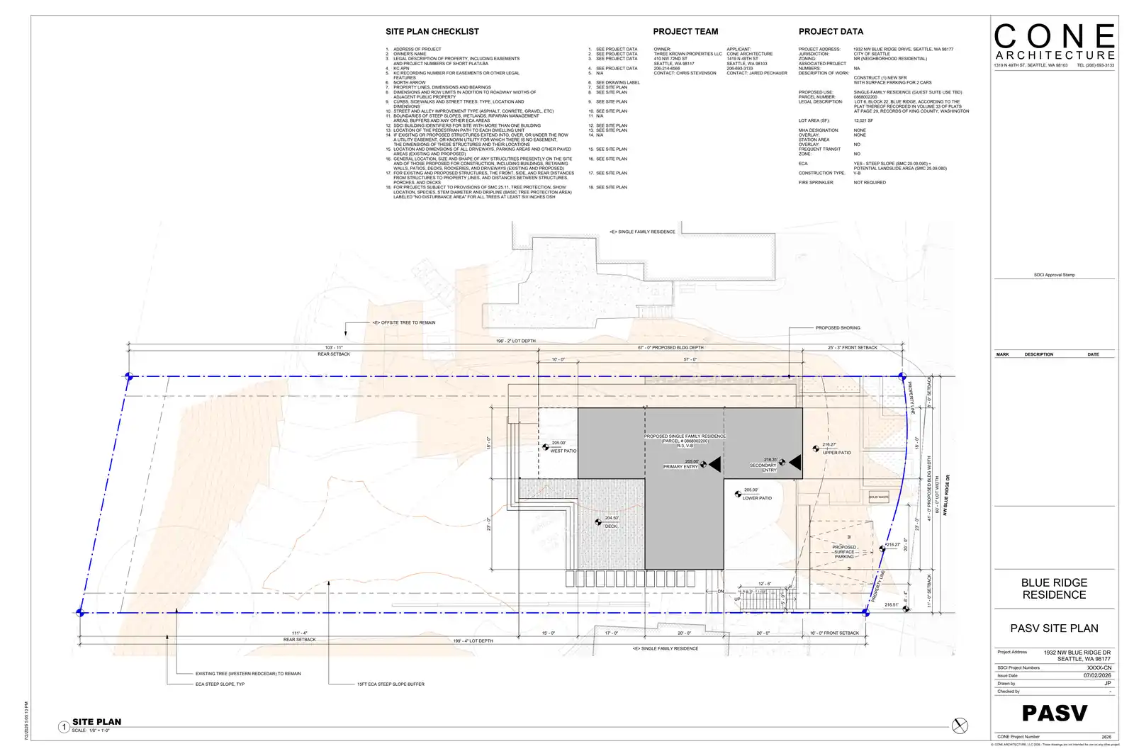 Site plan for 1932 NW Blue Ridge Dr