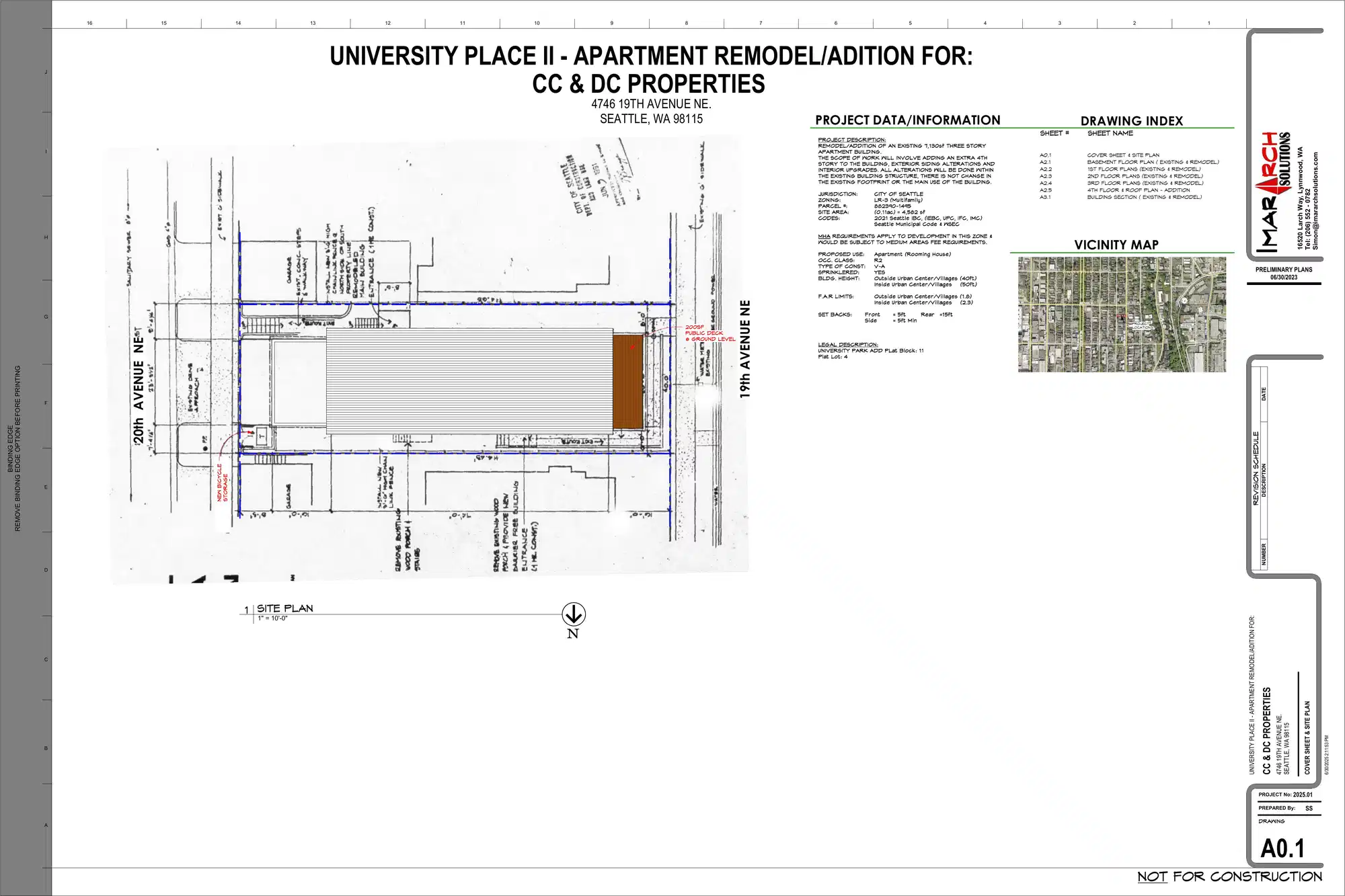 Site plan for 4746 19th Ave NE