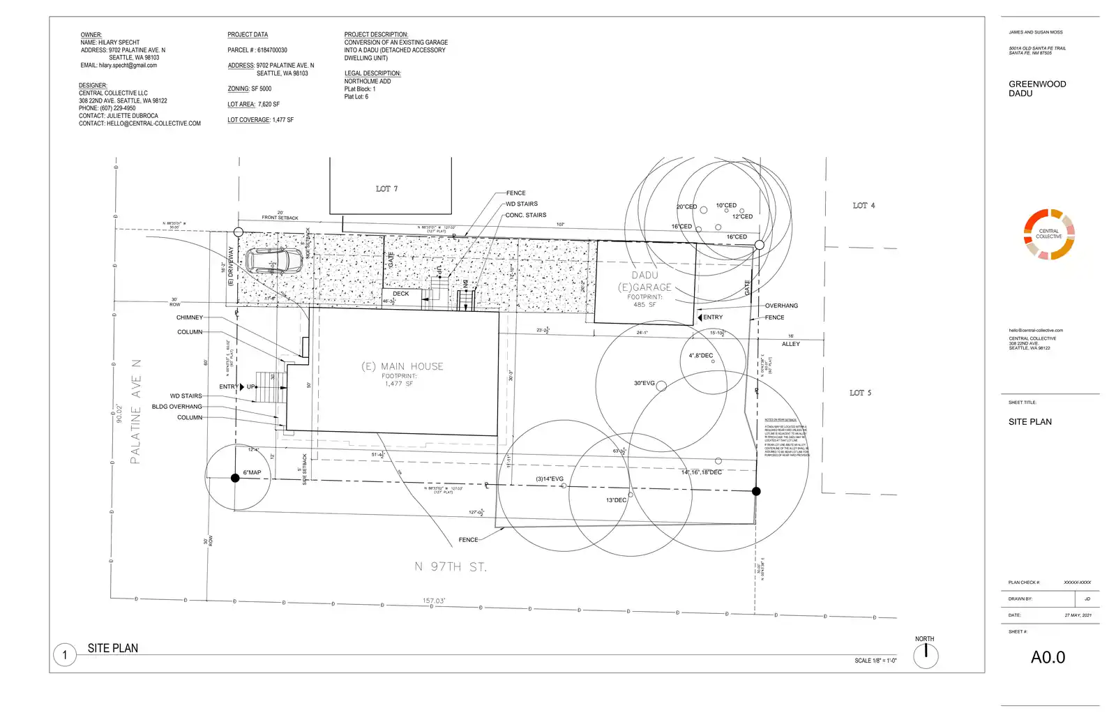Site plan for 242 N 97th St
