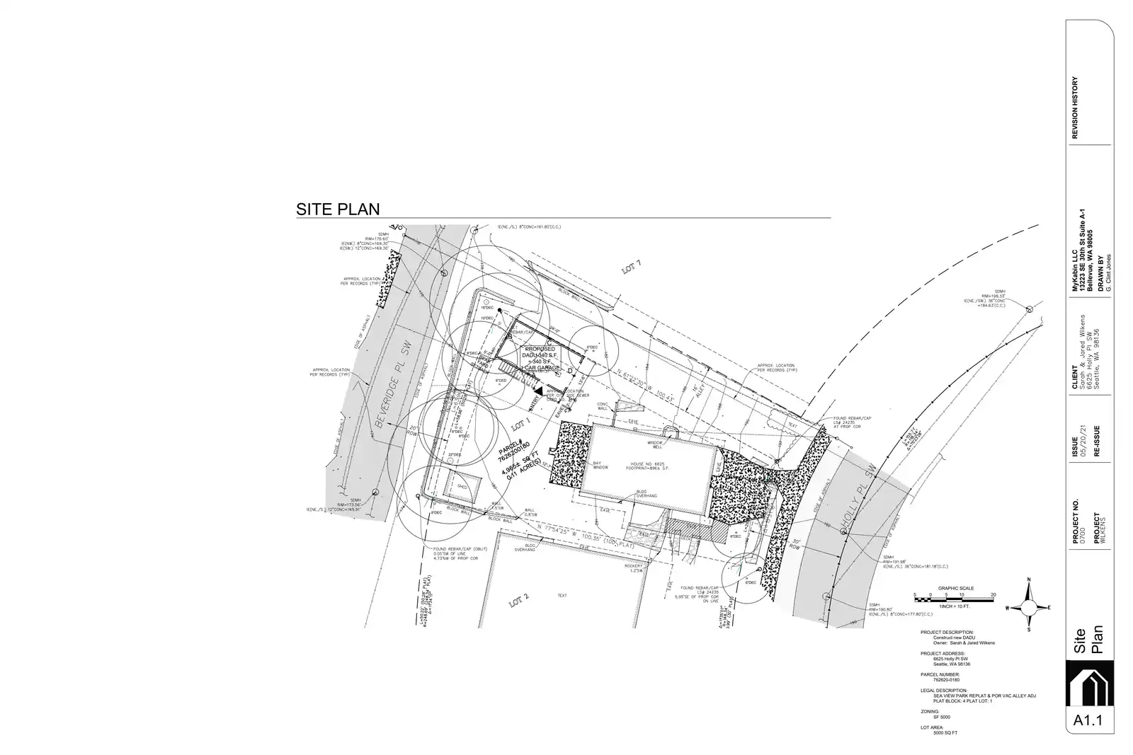 Site plan for 6625 Holly Pl SW
