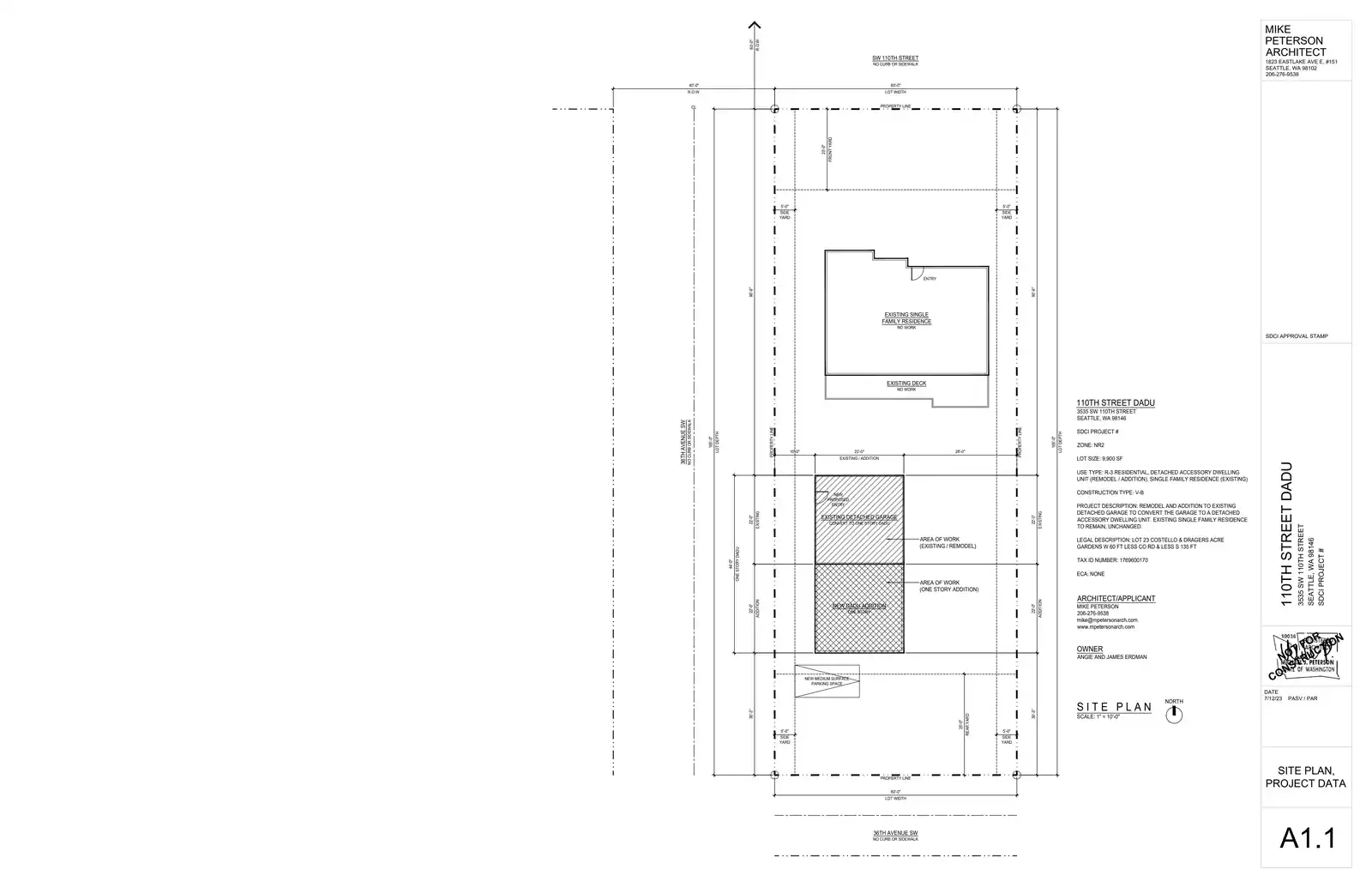 Site plan for 3535 SW 110th St