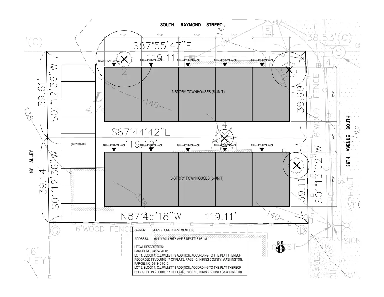 Site plan for 6011 36th Ave S