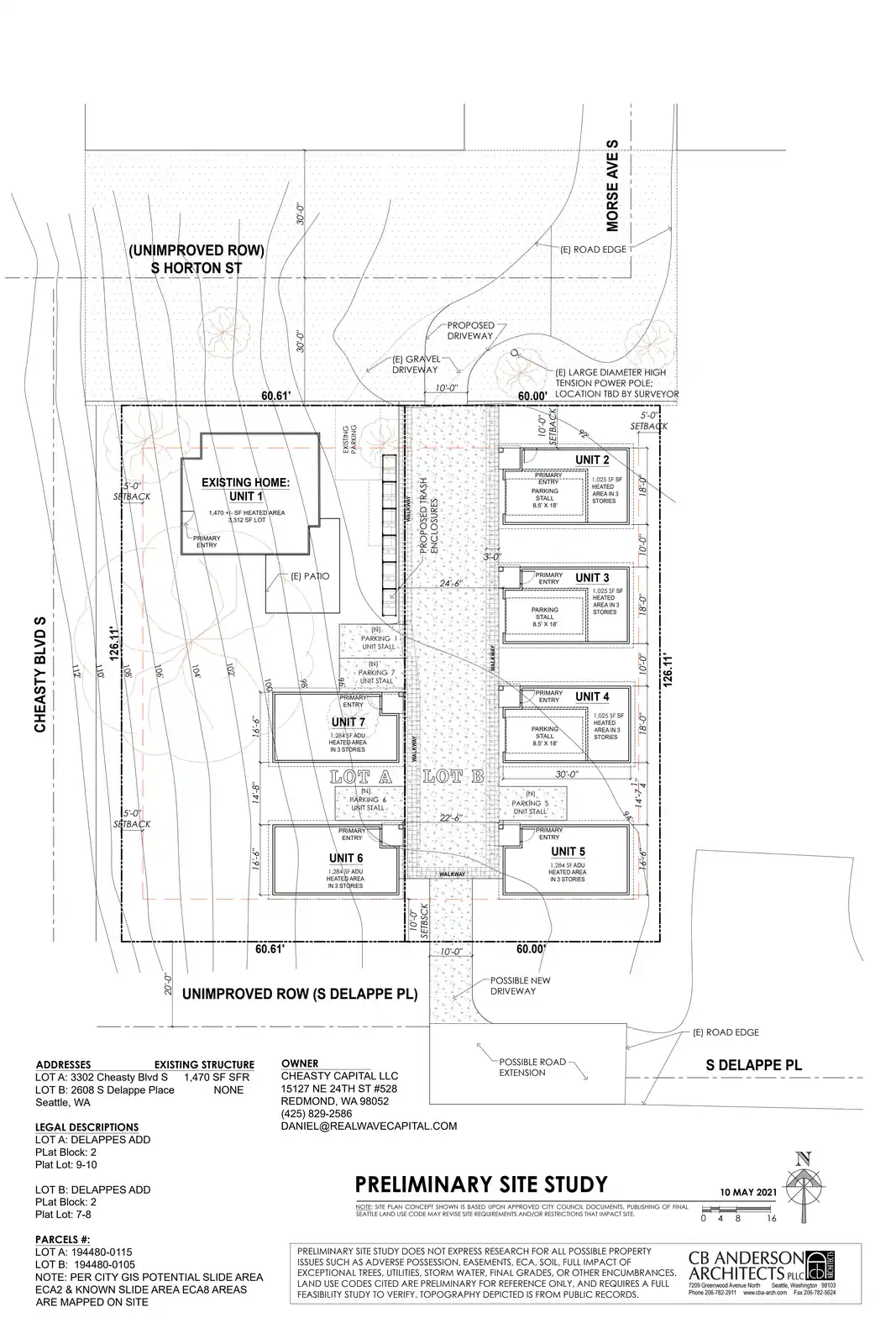 Site plan for 3302 Cheasty Blvd S