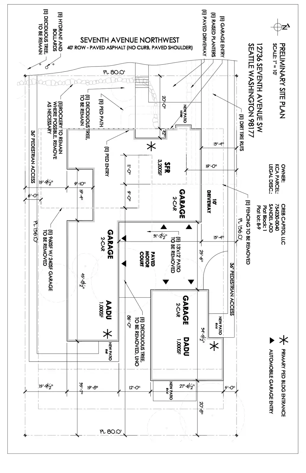 Site plan for 12731 7th Ave NW