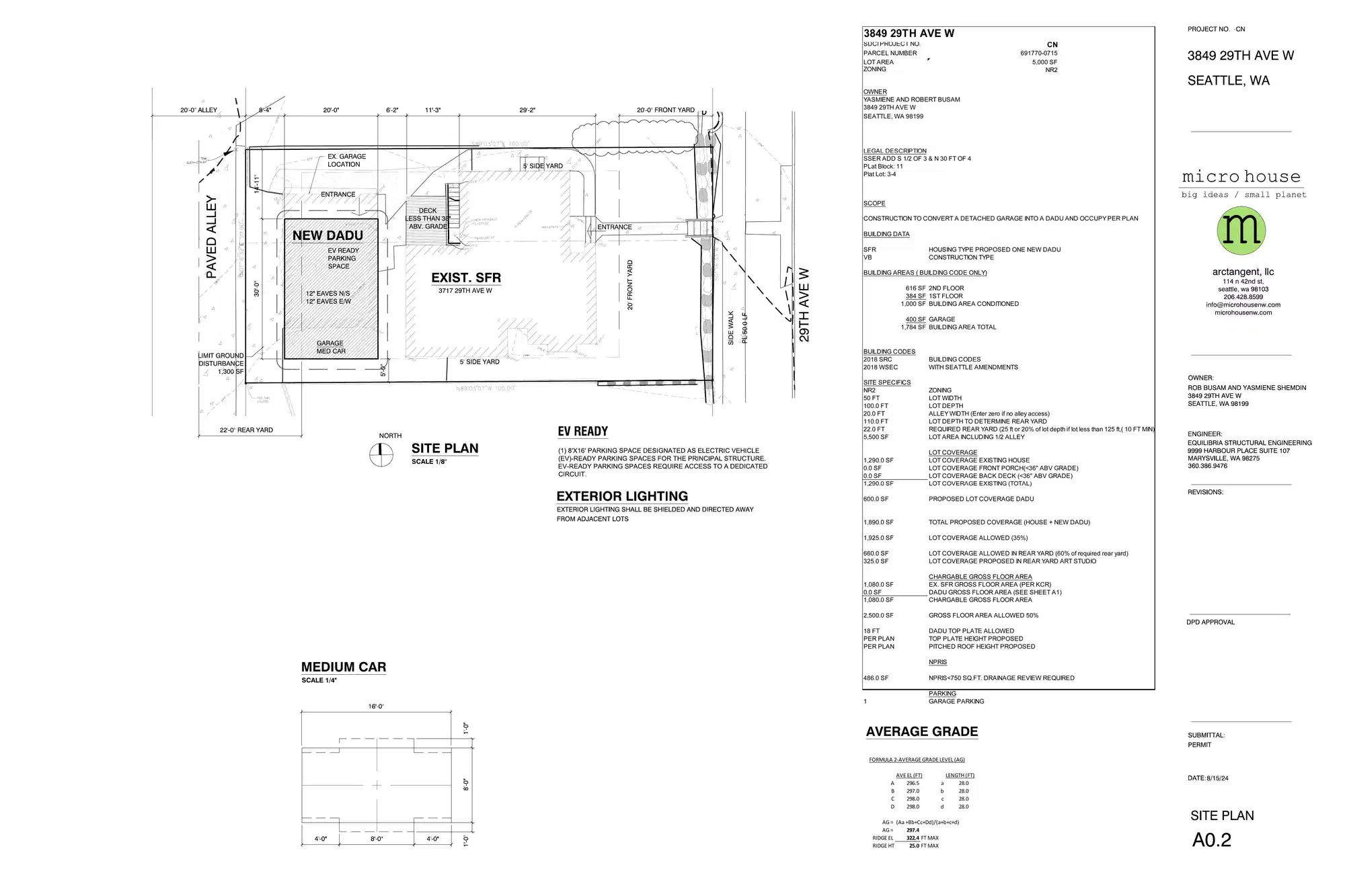 Site plan for 3851 29th Ave W
