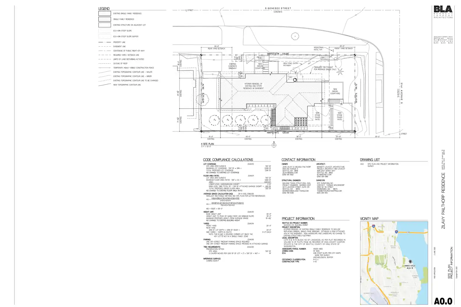 Site plan for 4403 51st Ave S