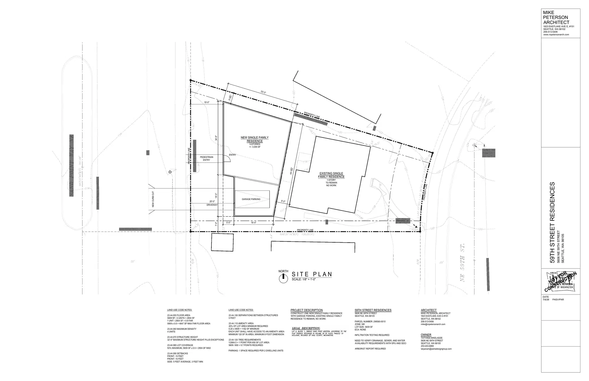 Site plan for 5606 NE 59th St