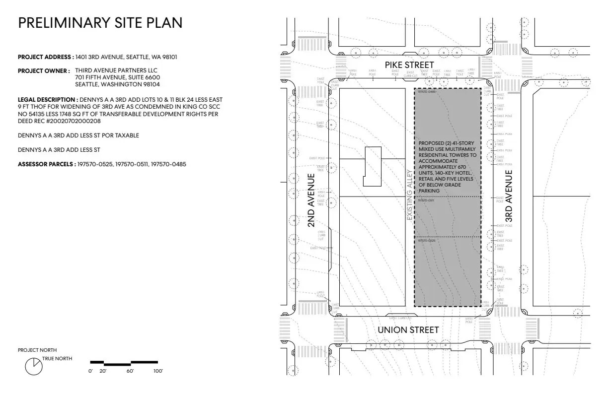 Site plan for 1401 3rd Ave