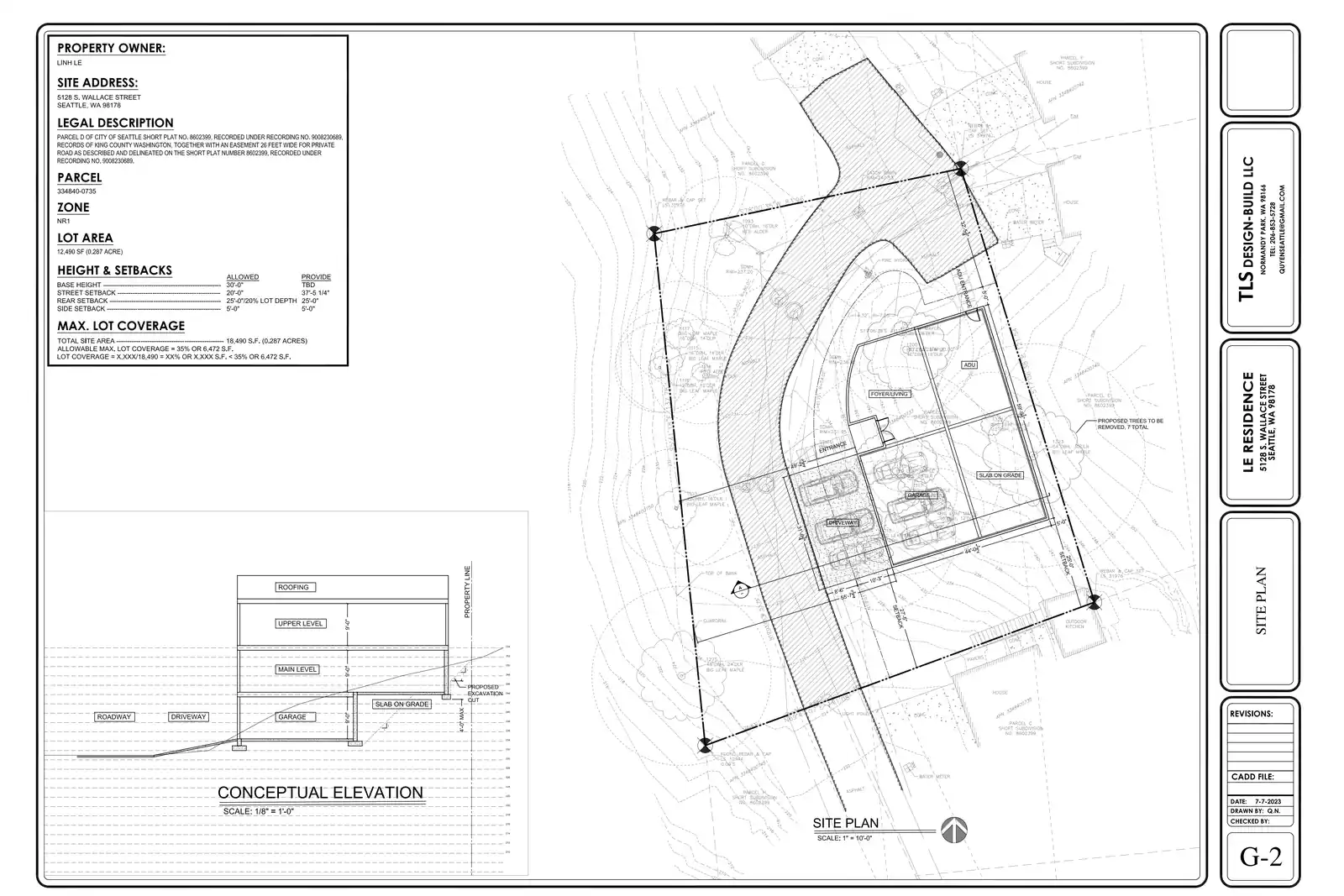 Site plan for 5128 S Wallace St