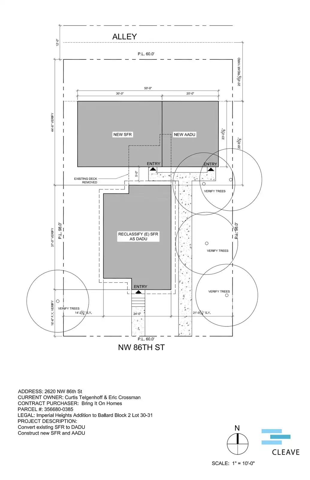 Site plan for 2620 NW 86th St