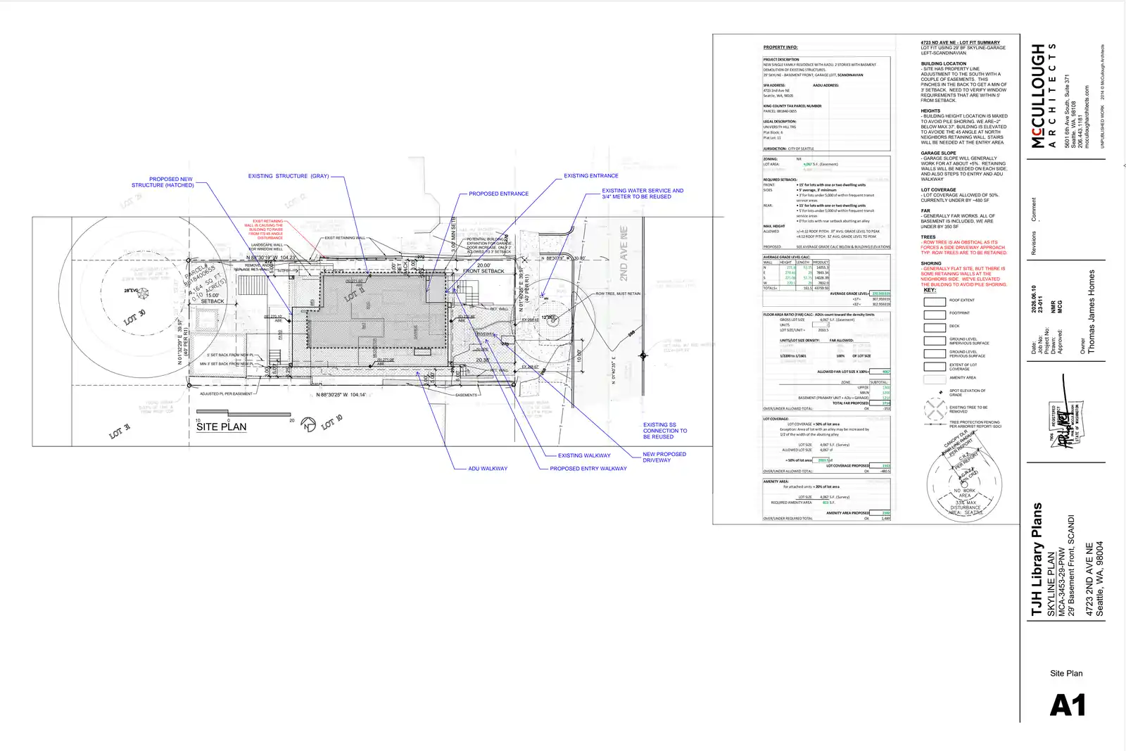 Site plan for 4723 2nd Ave NE