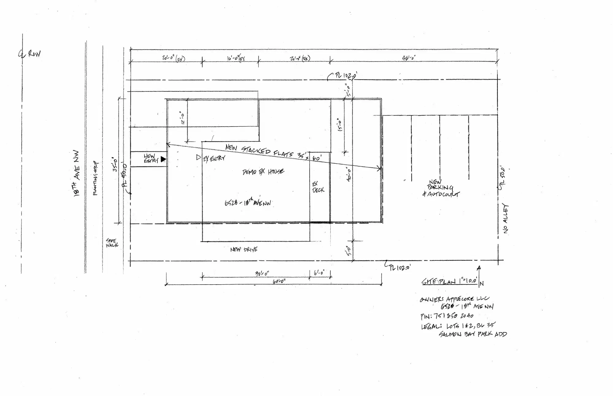 Site plan for 6528 18th Ave NW