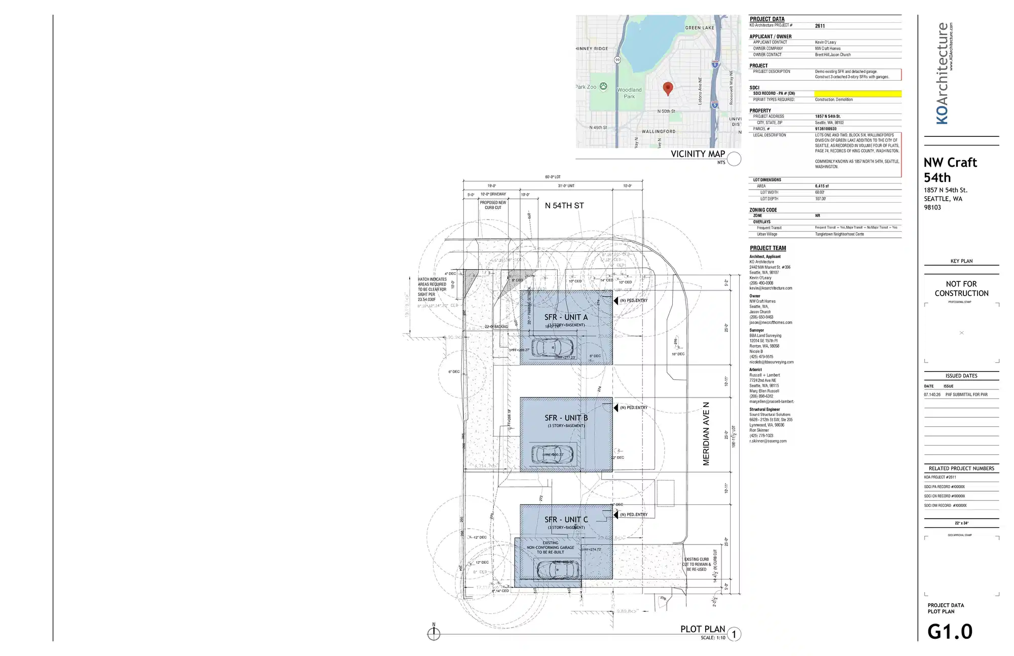 Site plan for 1857 N 54th St