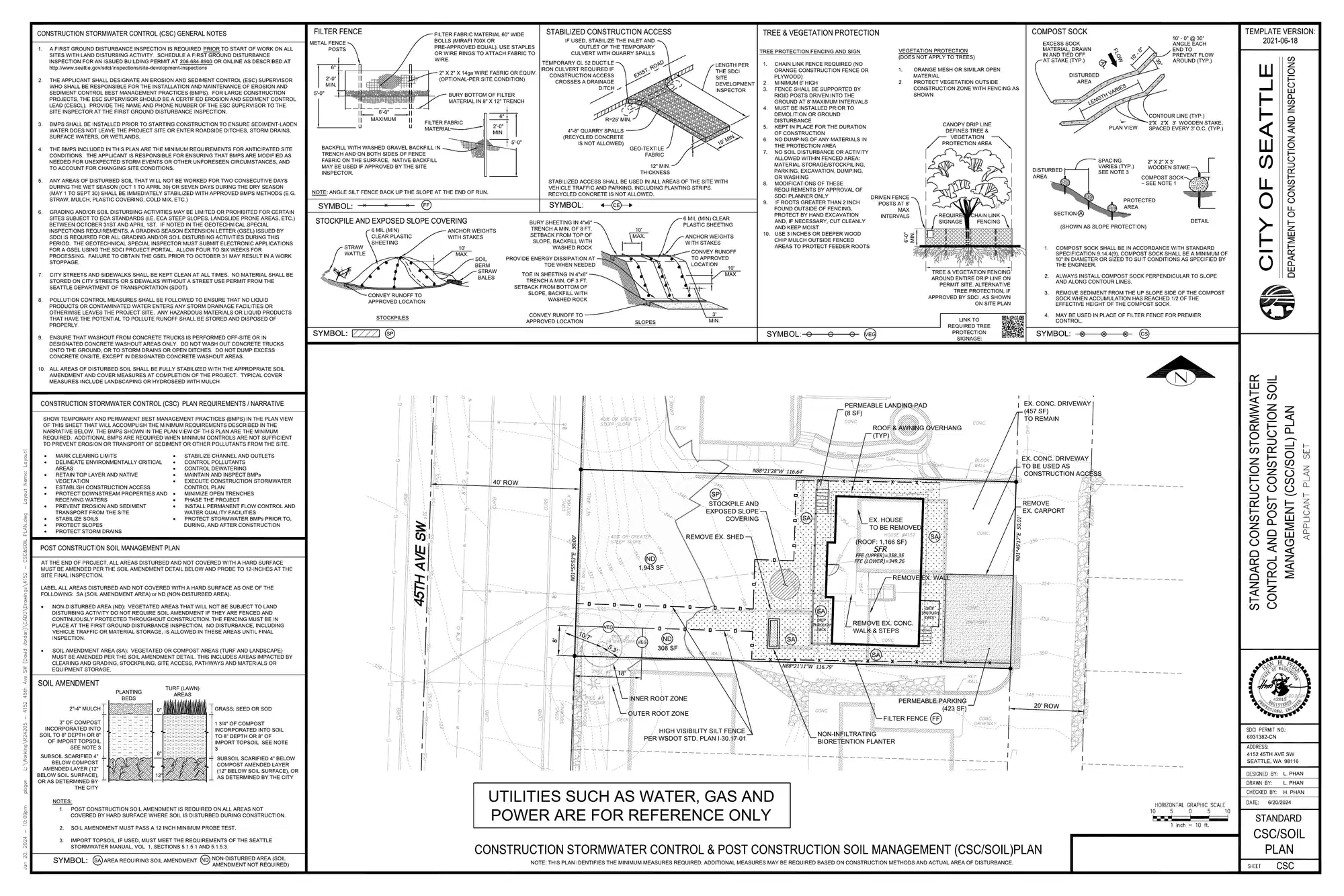Site plan for 4152 45th Ave SW