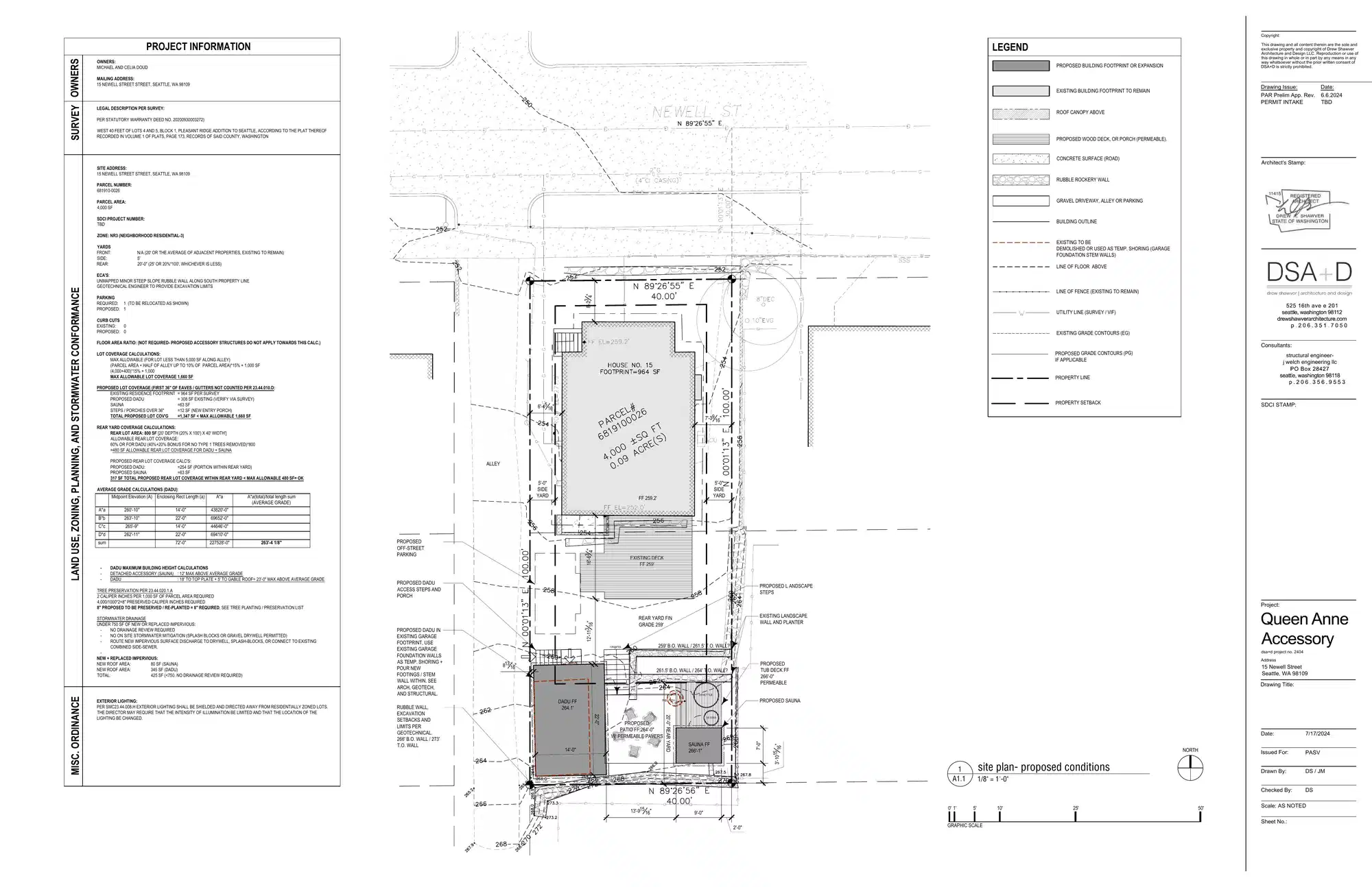 Site plan for 15 Newell St
