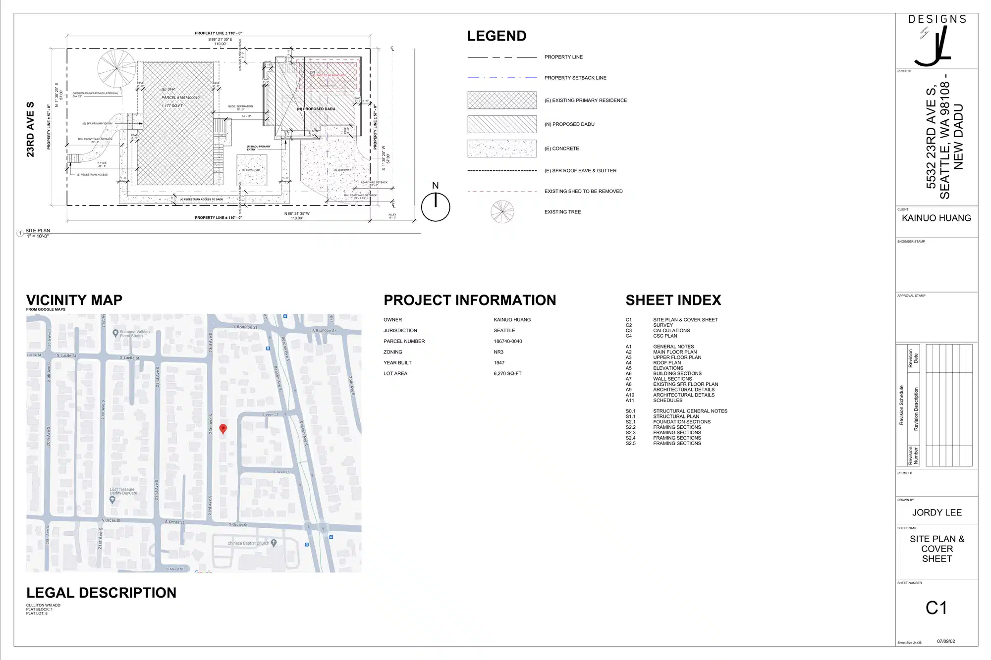 Site plan for 5530 23rd Ave S
