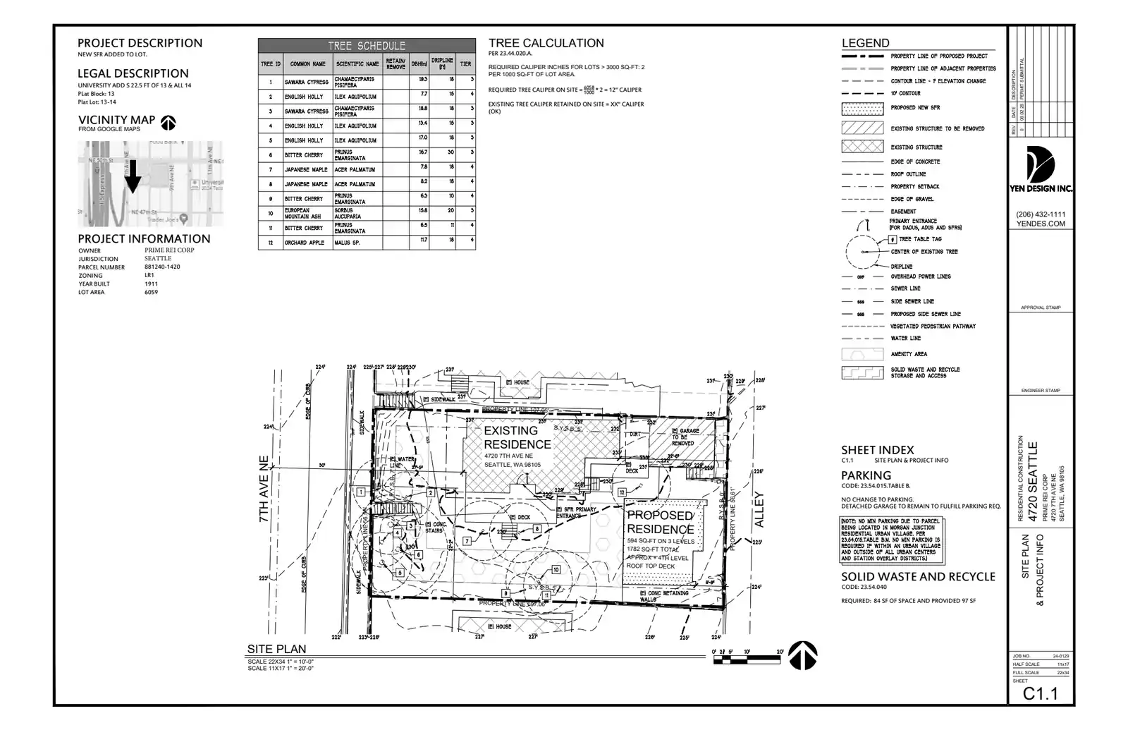 Site plan for 4720 7th Ave NE