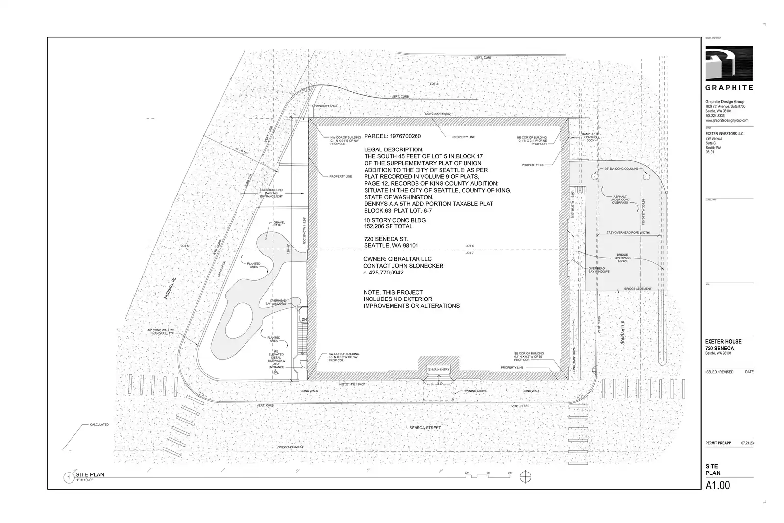 Site plan for 720 Seneca St