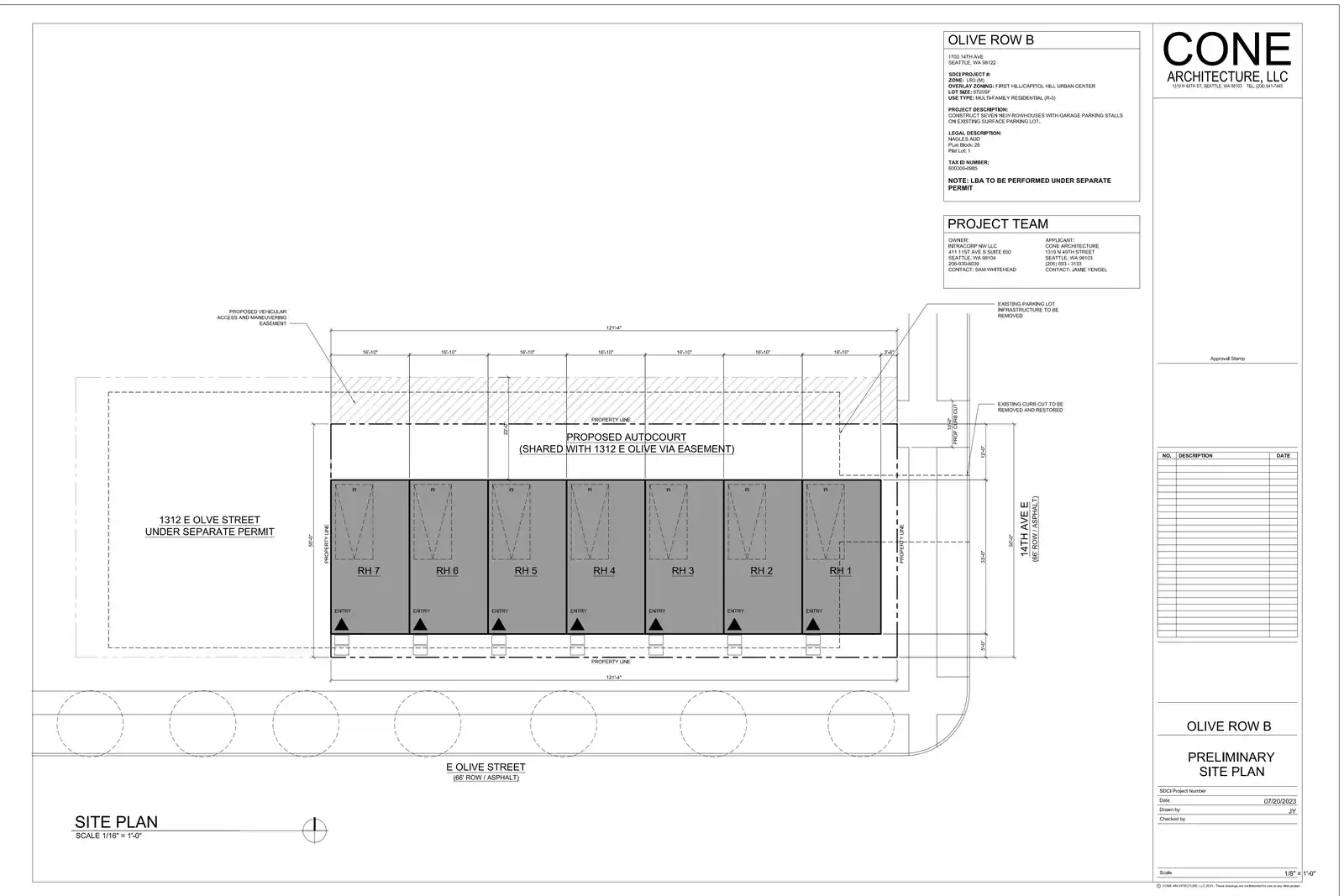 Site plan for 1703 14th Ave