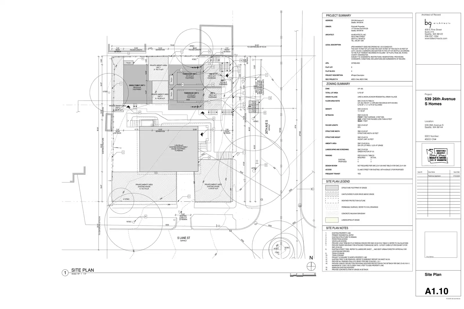 Site plan for 539 26th Ave S