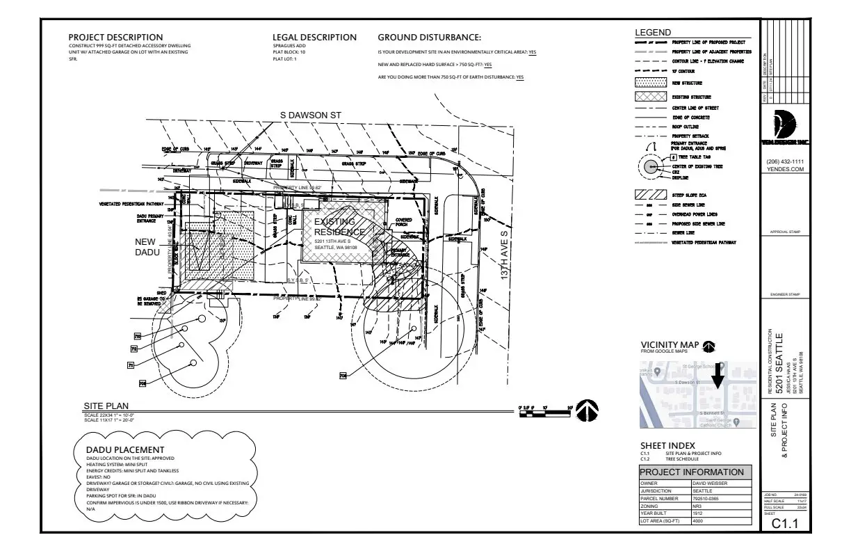Site plan for 1211 S Dawson St