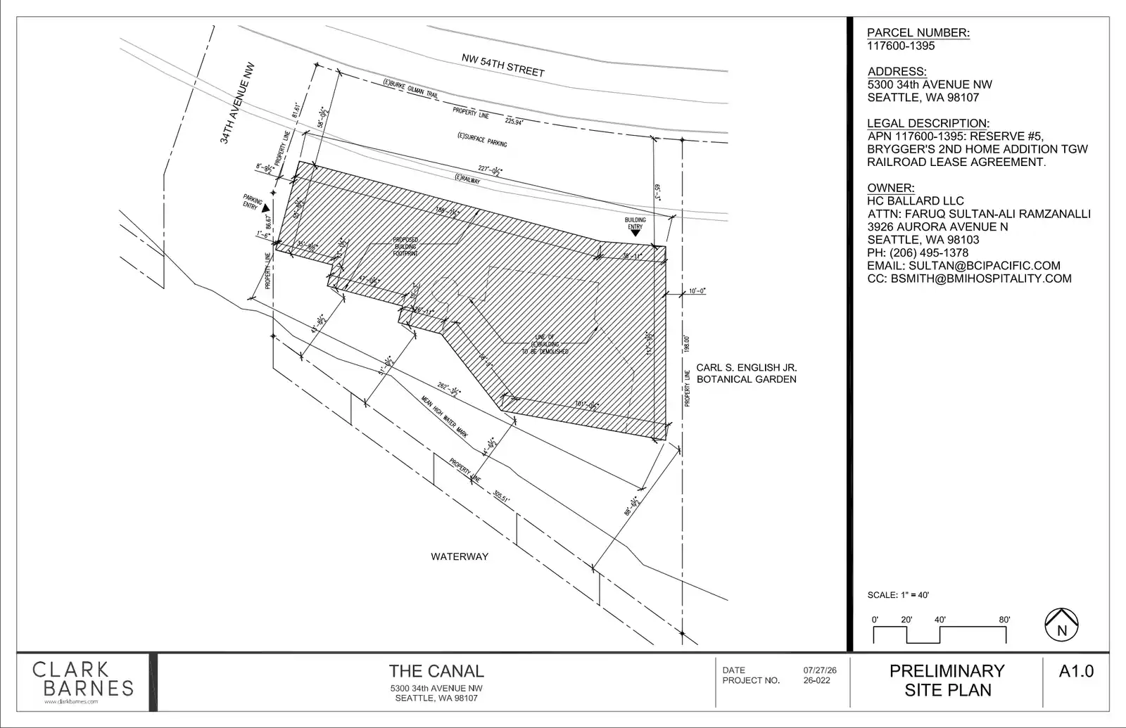 Site plan for 5300 34th Ave NW