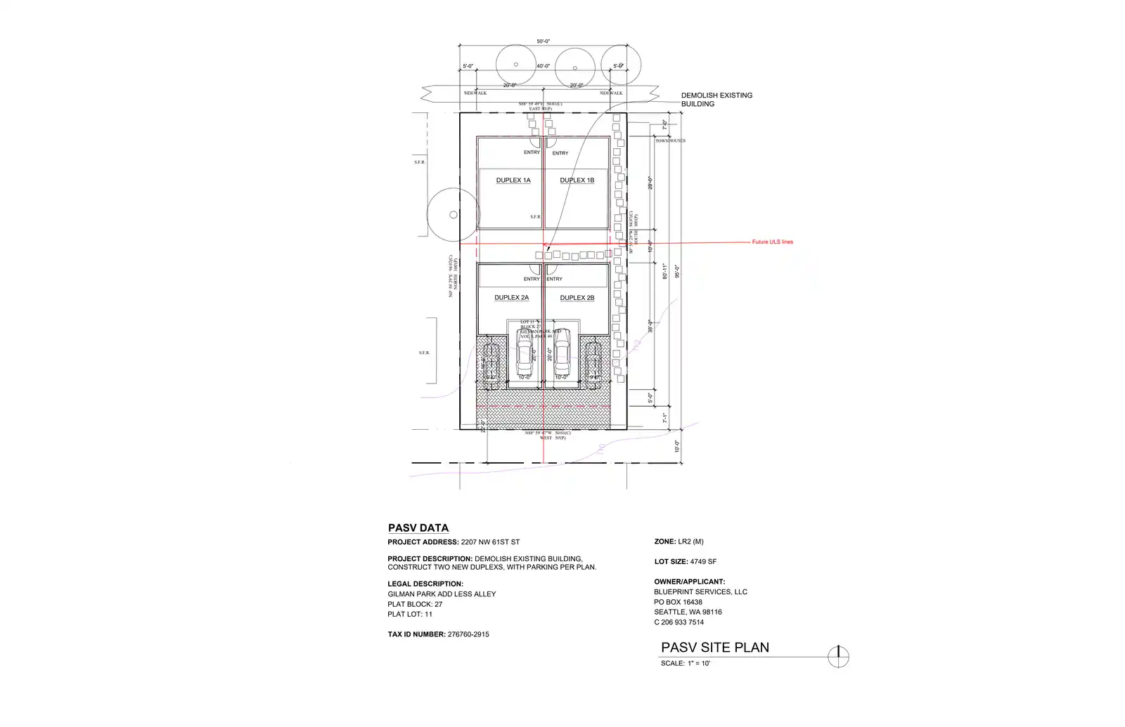 Site plan for 2207 NW 61st St