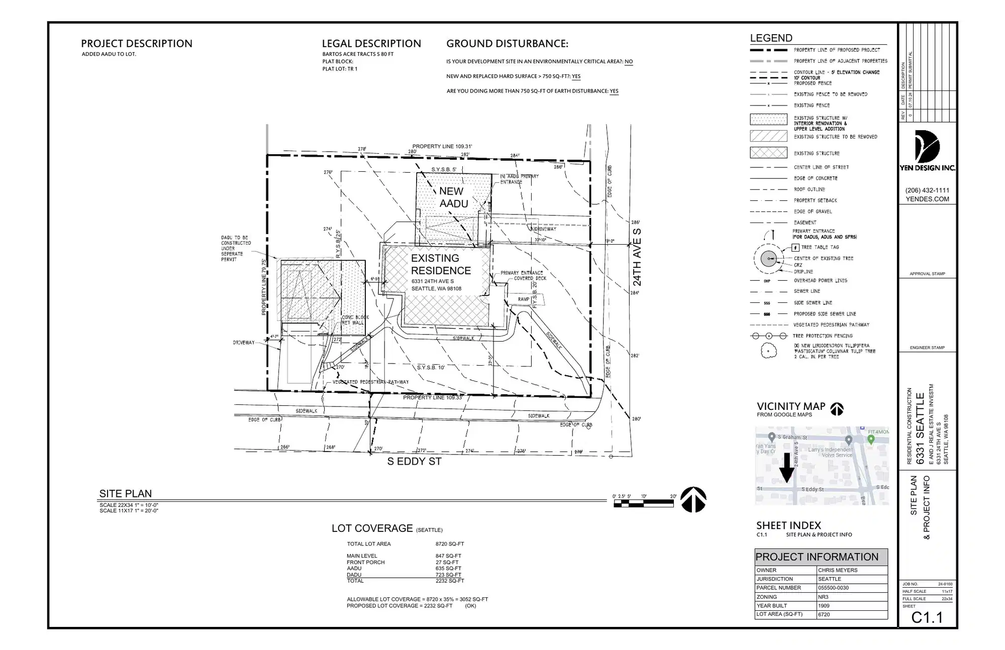 Site plan for 2338 S Eddy St