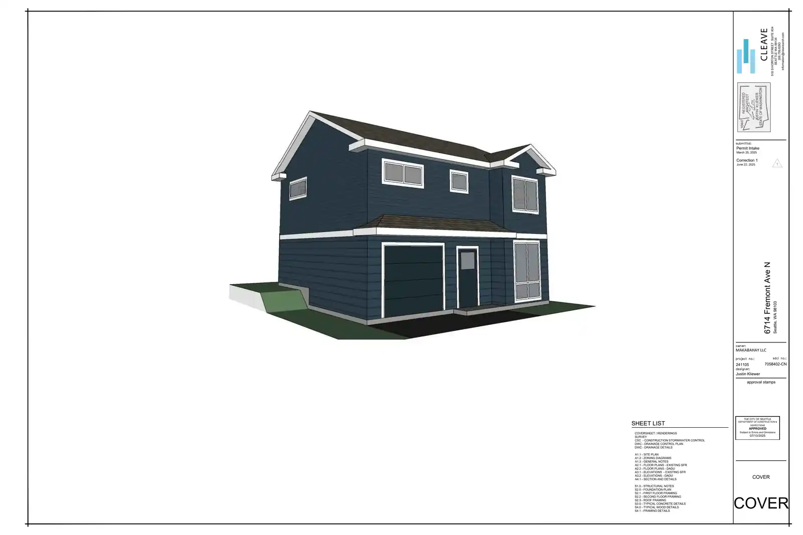 Site plan for 6714 Fremont Ave N