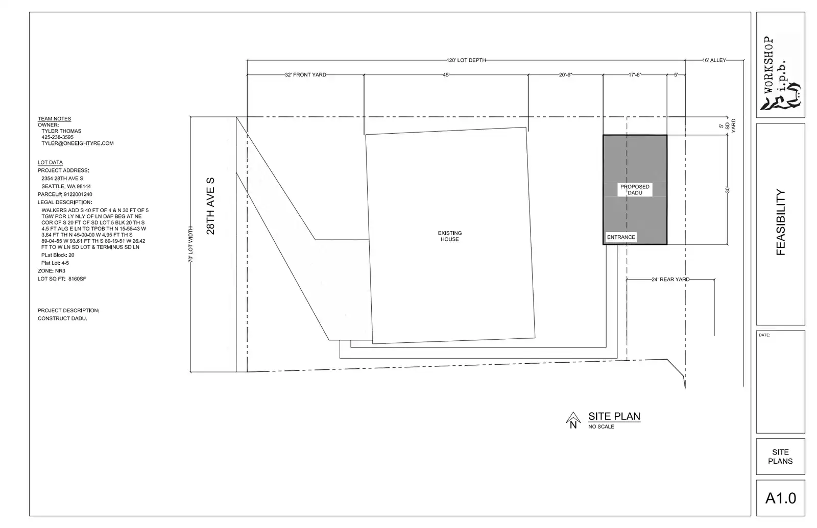 Site plan for 2354 28th Ave S