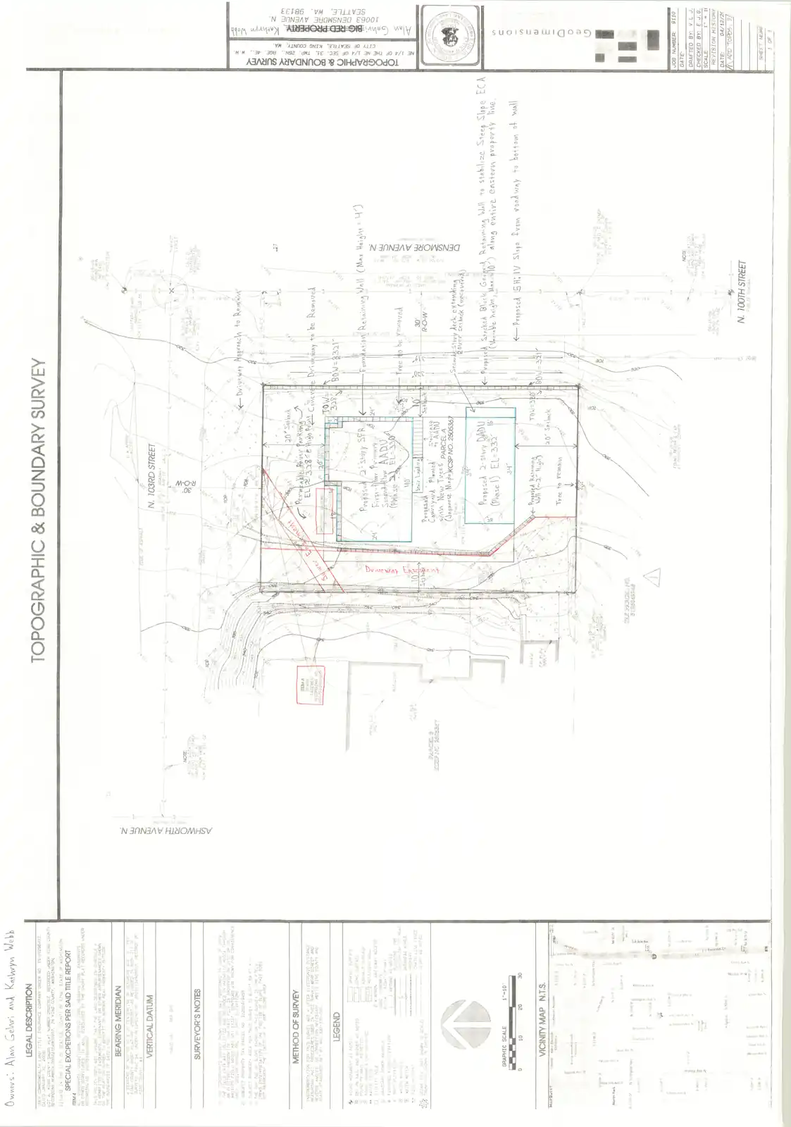 Site plan for 10063 Densmore Ave N