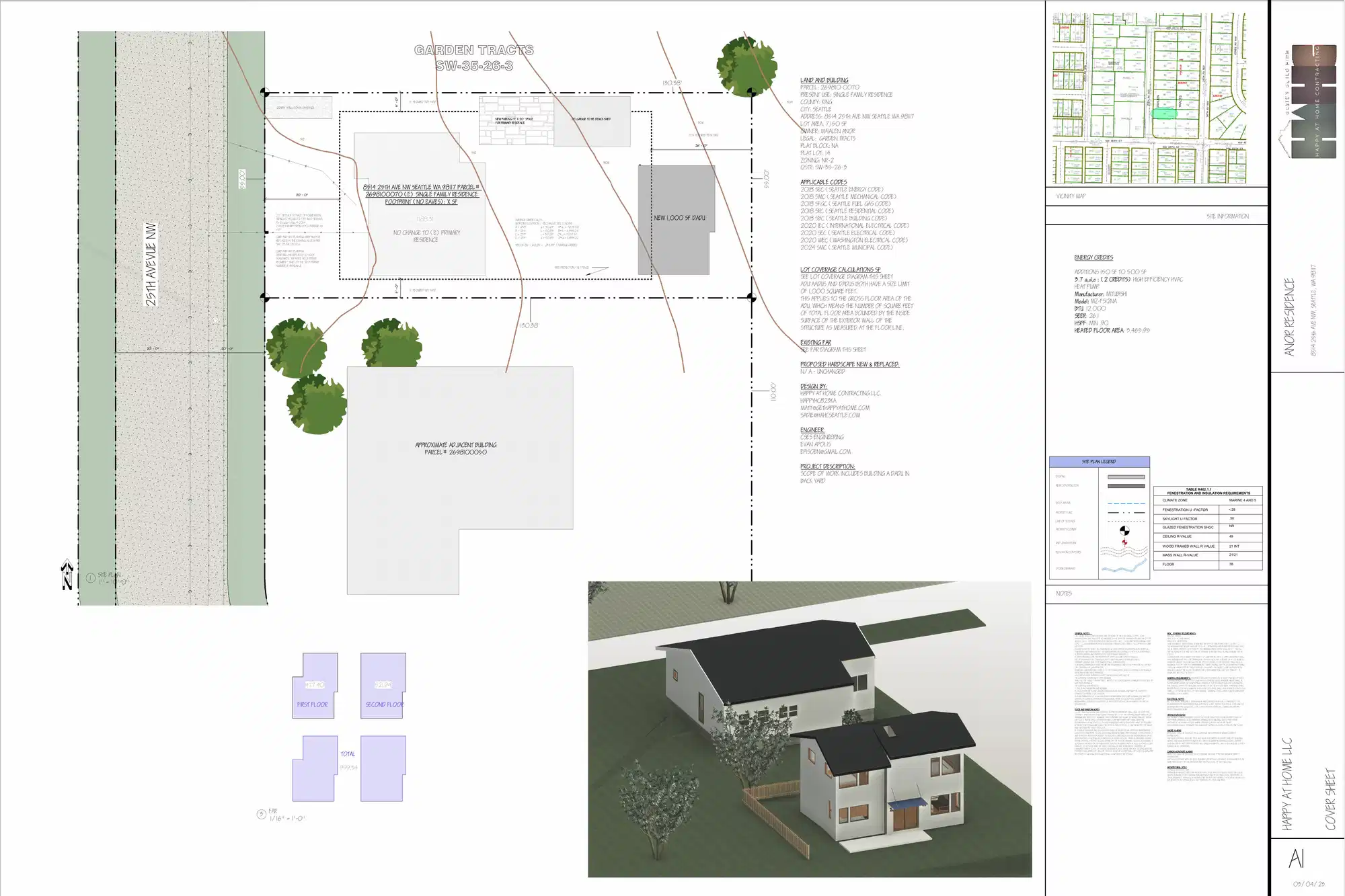 Site plan for 8516 25th Ave NW