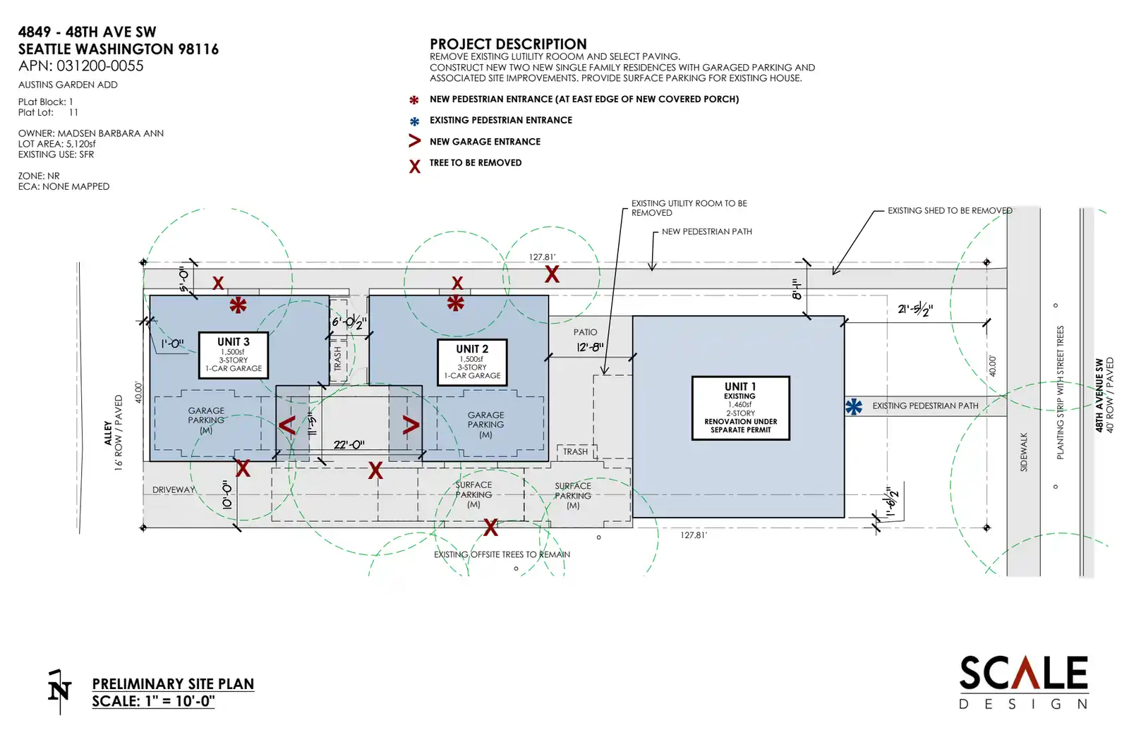 Site plan for 4849 48th Ave SW