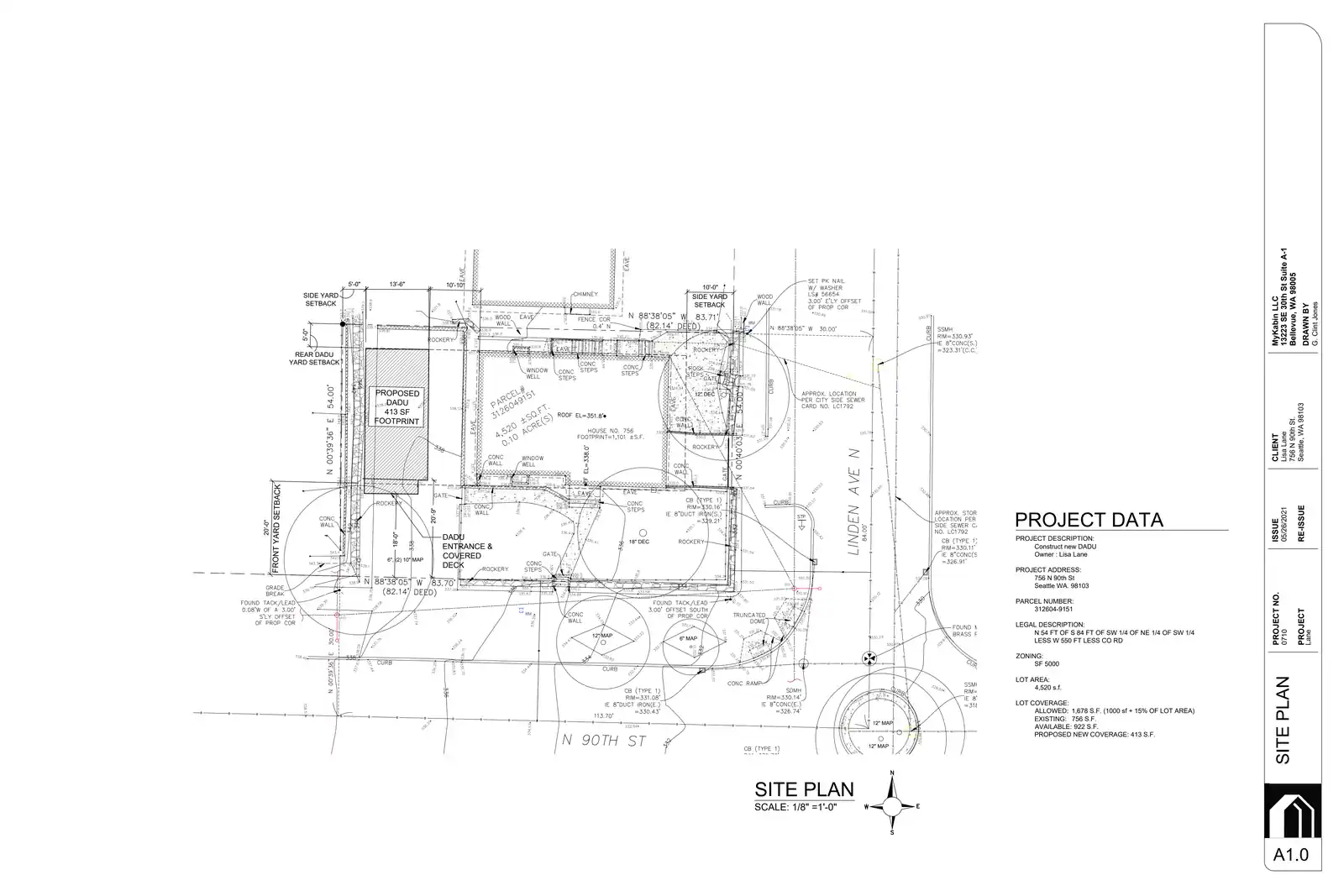 Site plan for 752 N 90th St