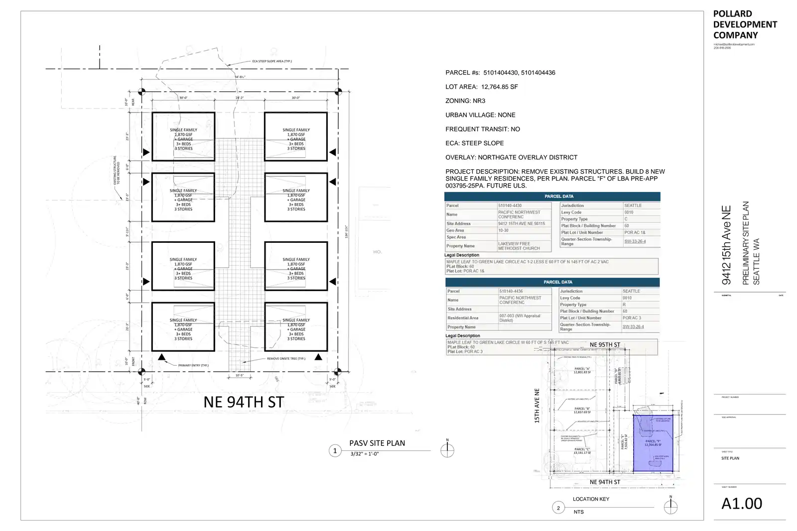 Site plan for 9412 15th Ave NE