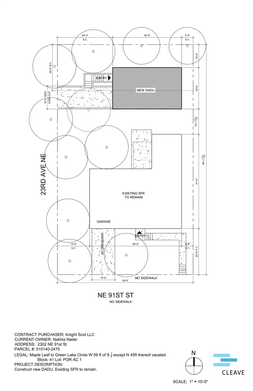 Site plan for 9108 23rd Ave NE