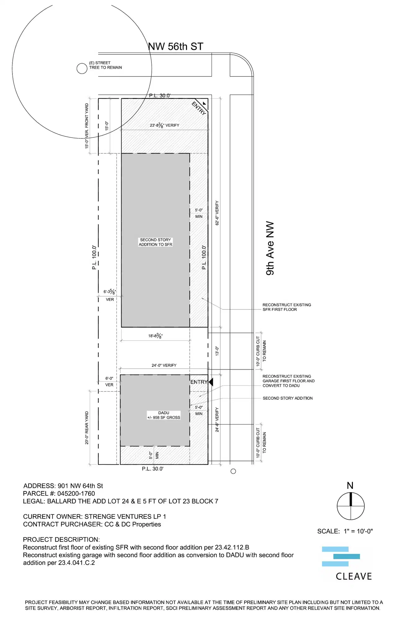Site plan for 6315 9th Ave NW