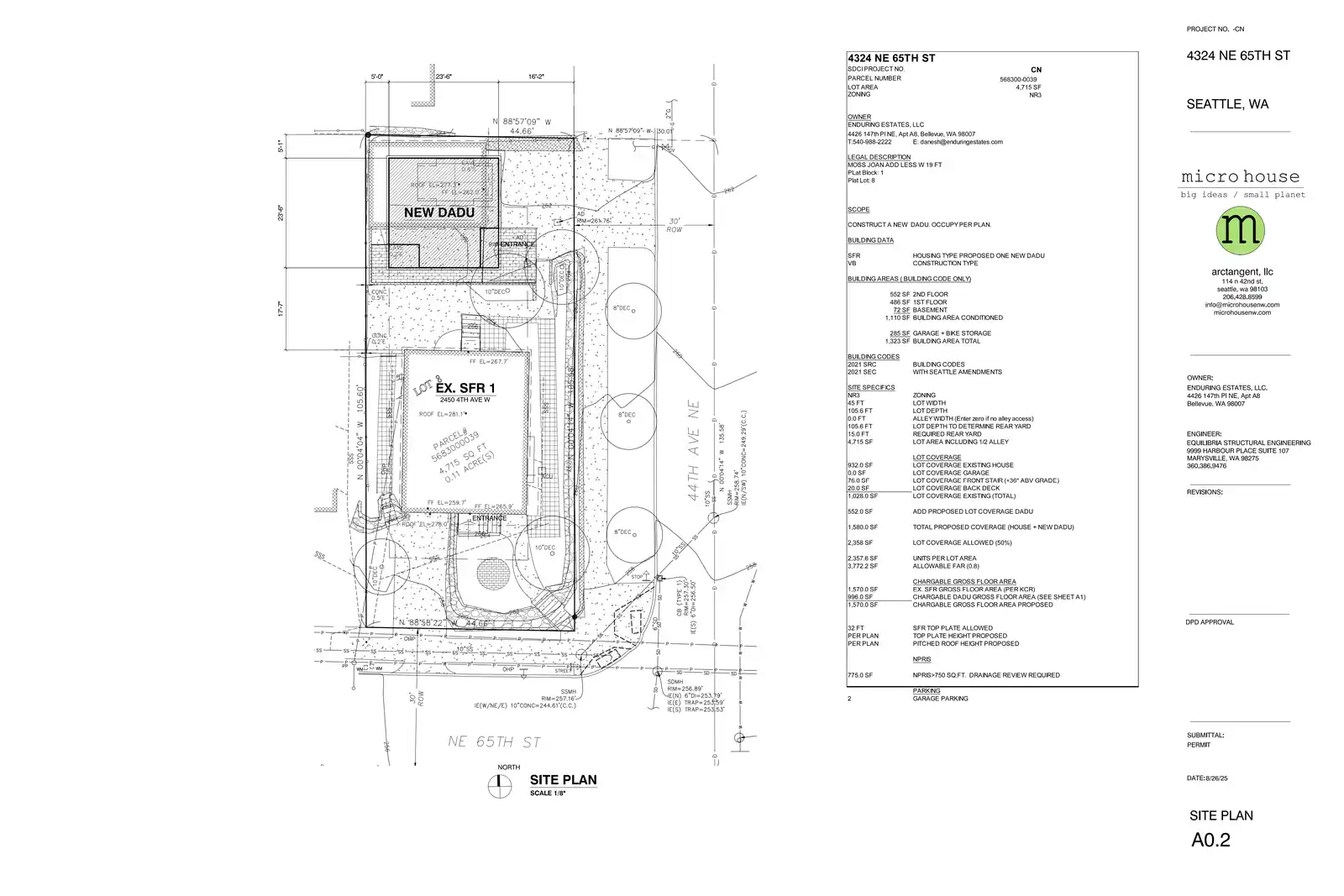 Site plan for 6505 44th Ave NE