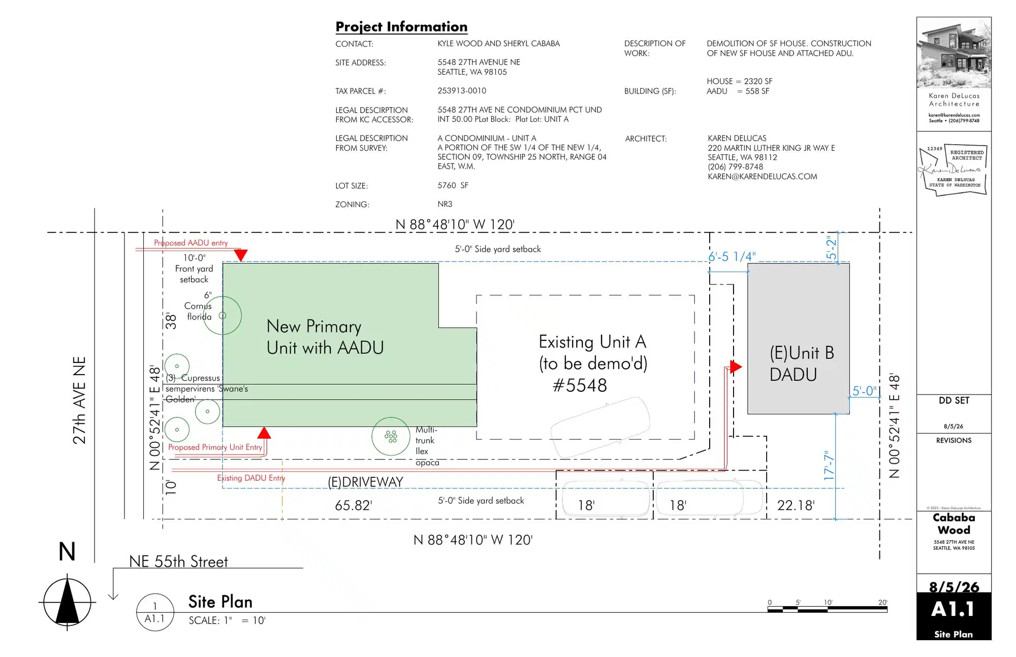 Site plan for 5548 27th Ave NE