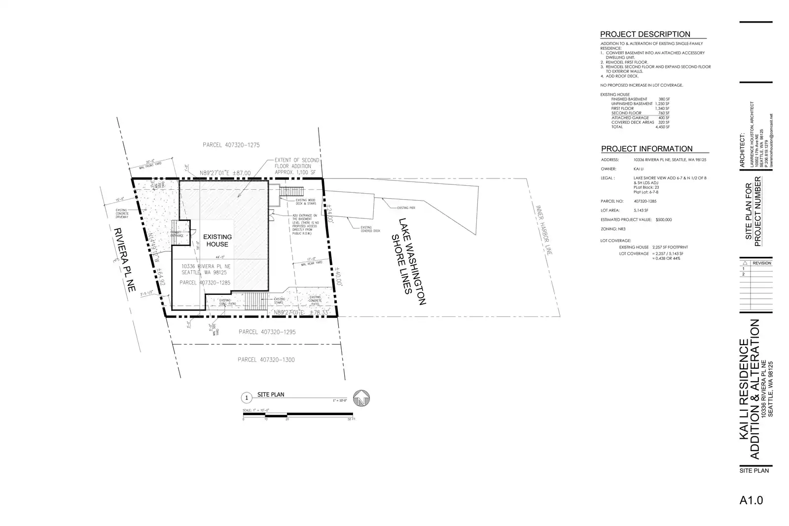 Site plan for 10336 Riviera Pl NE