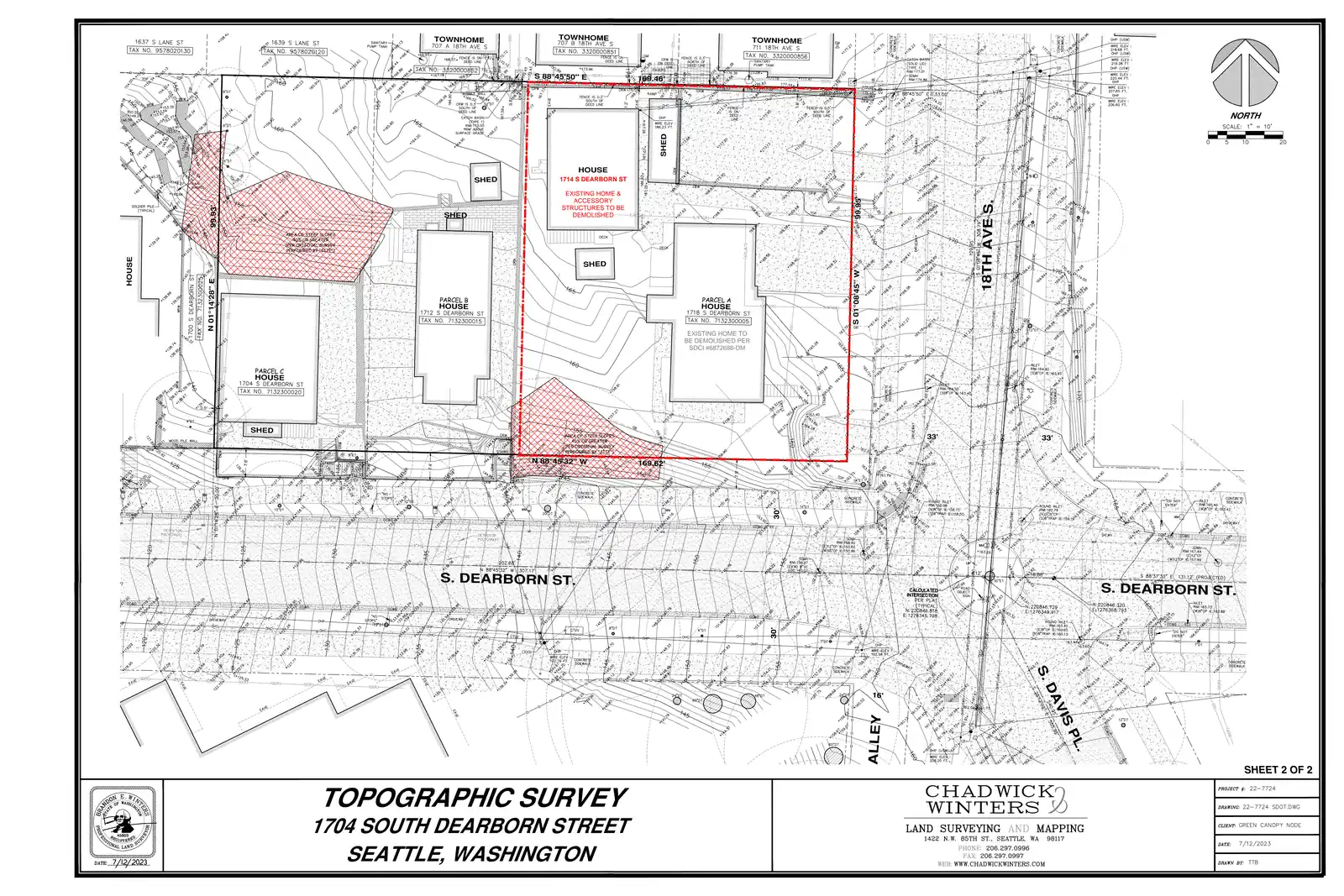 Site plan for 1714 S Dearborn St