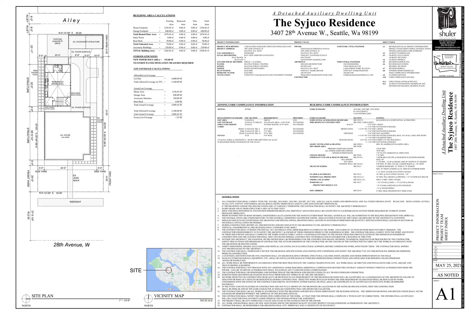 Site plan for 3407 28th Ave W